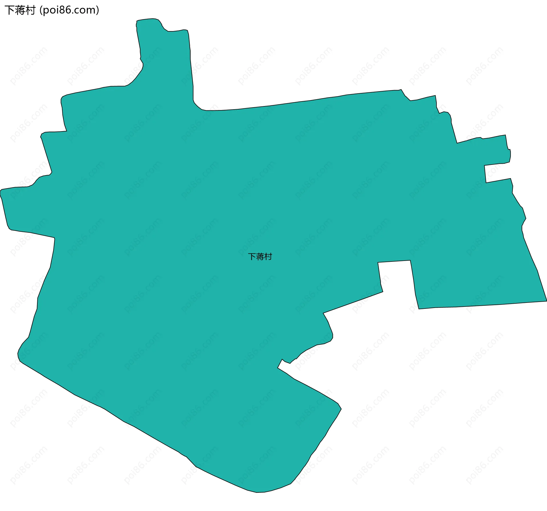 下蒋村边界地图