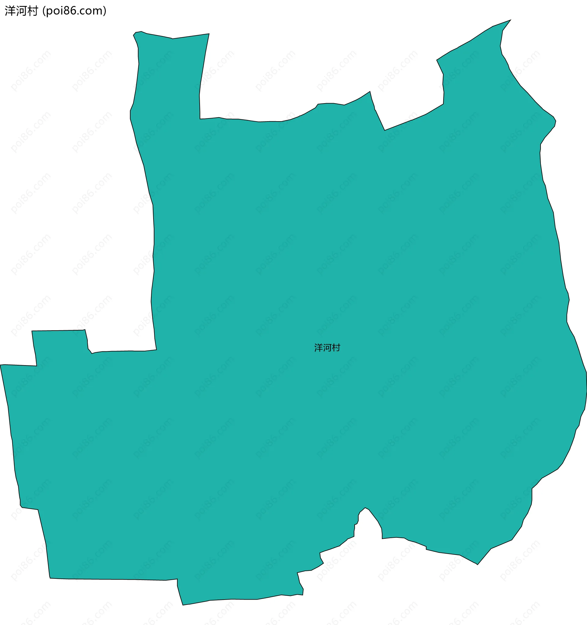 洋河村边界地图