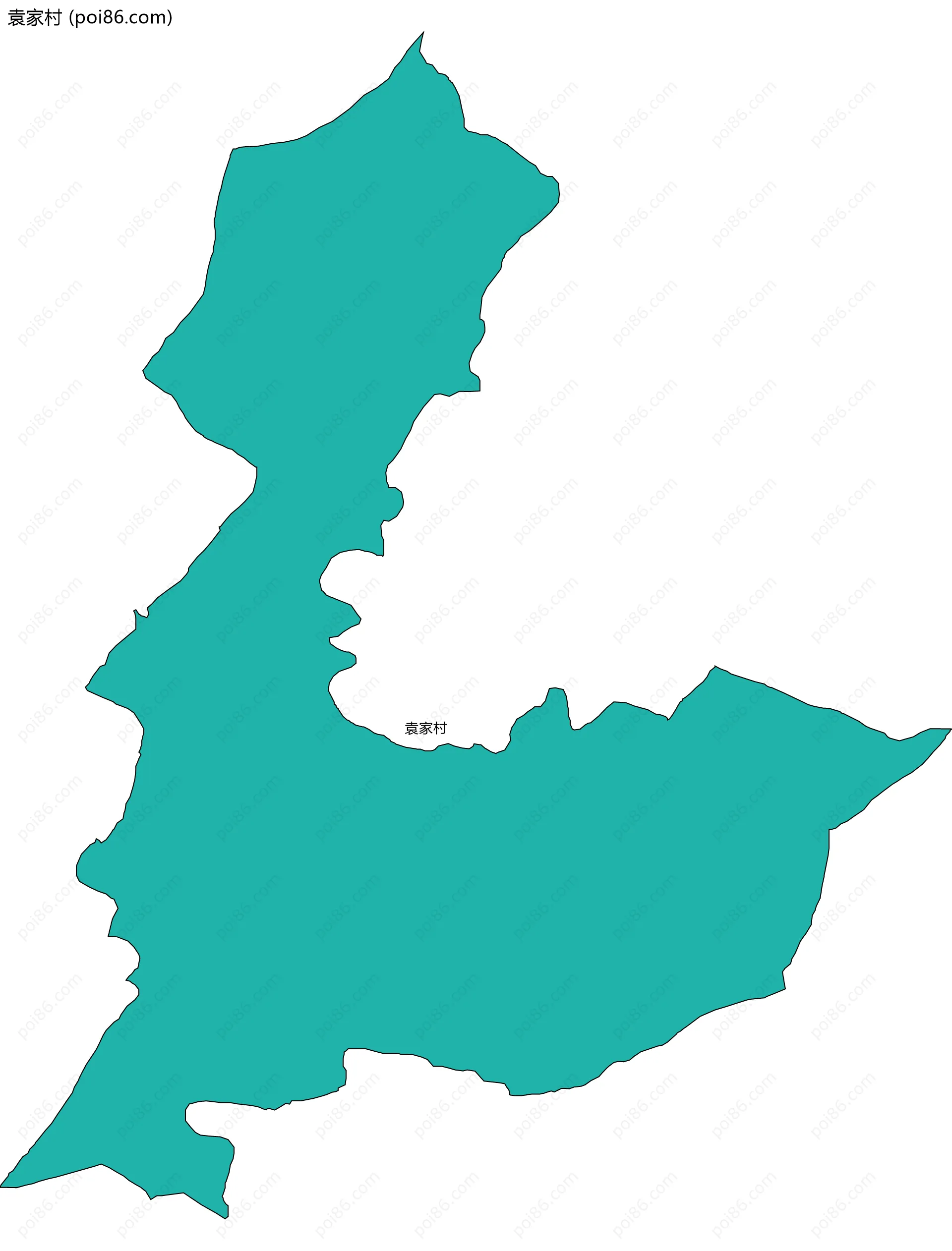 袁家村边界地图