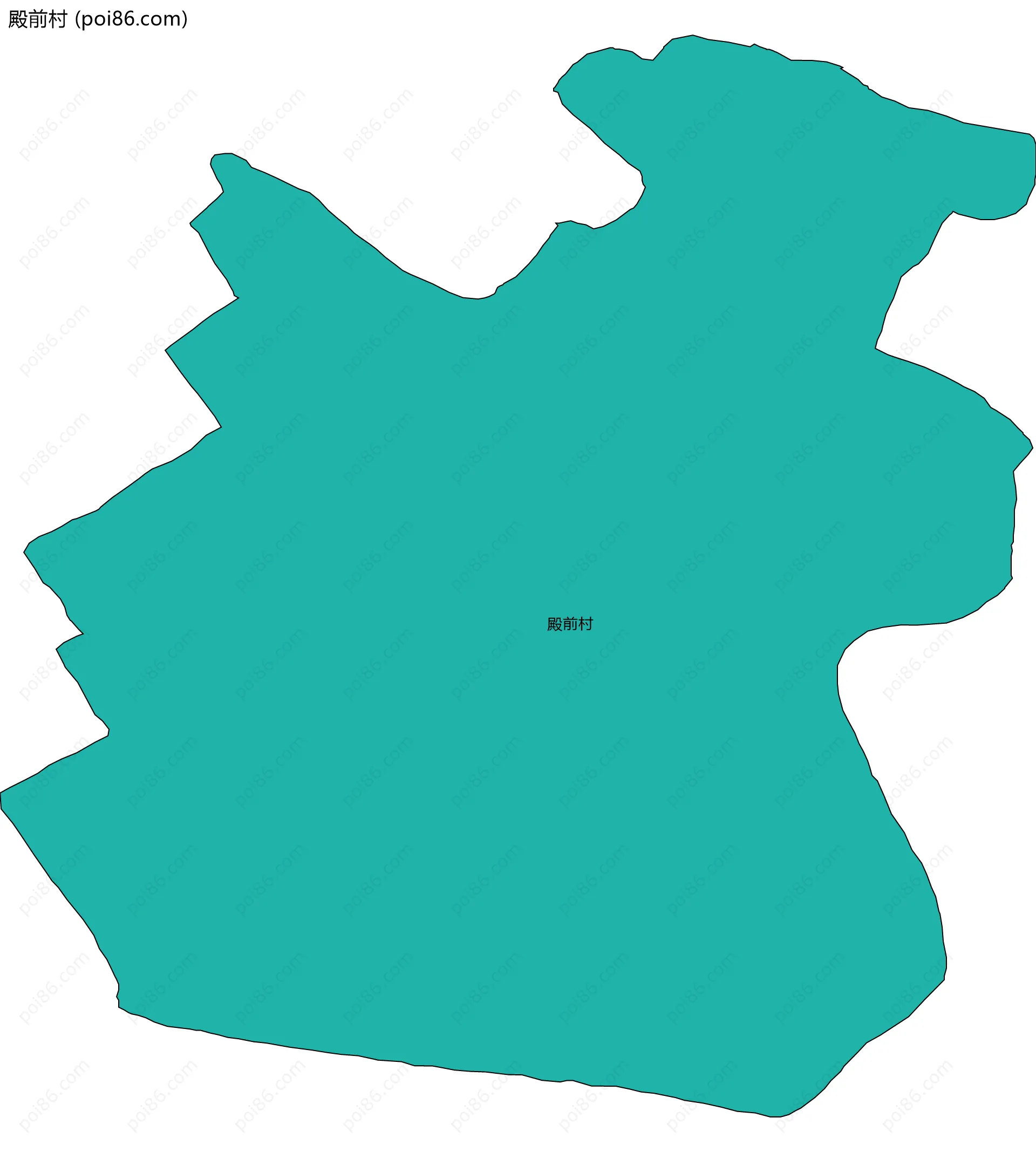 殿前村边界地图