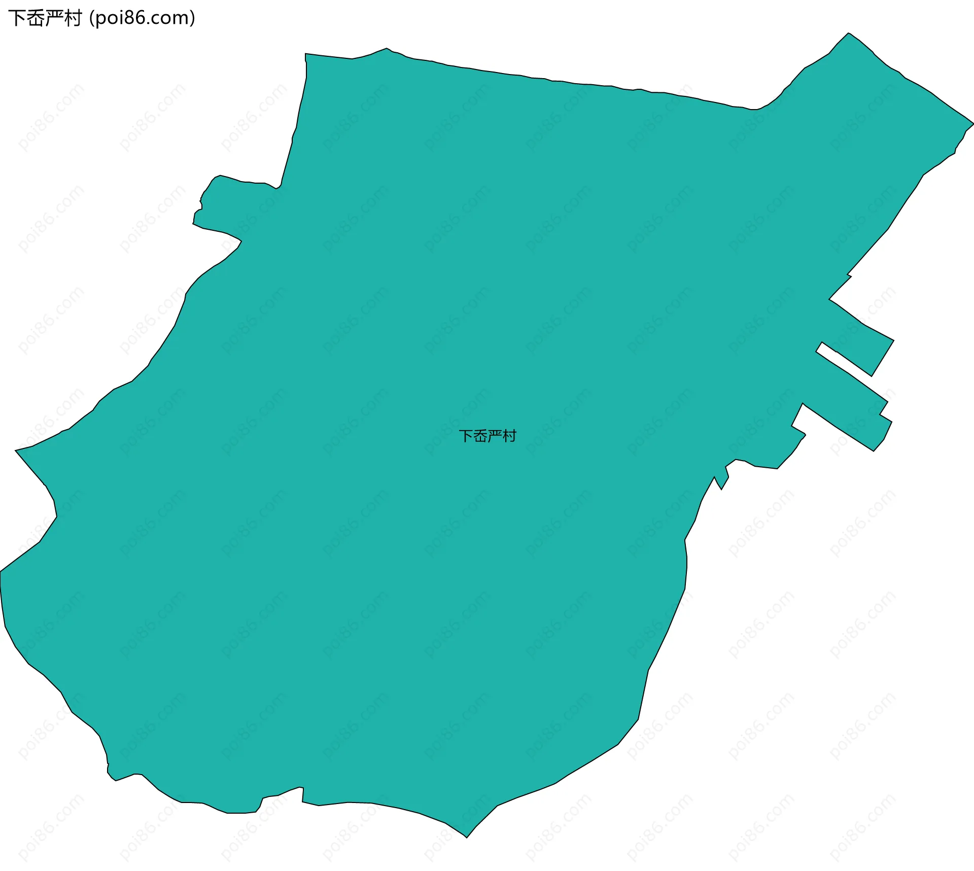 下岙严村边界地图