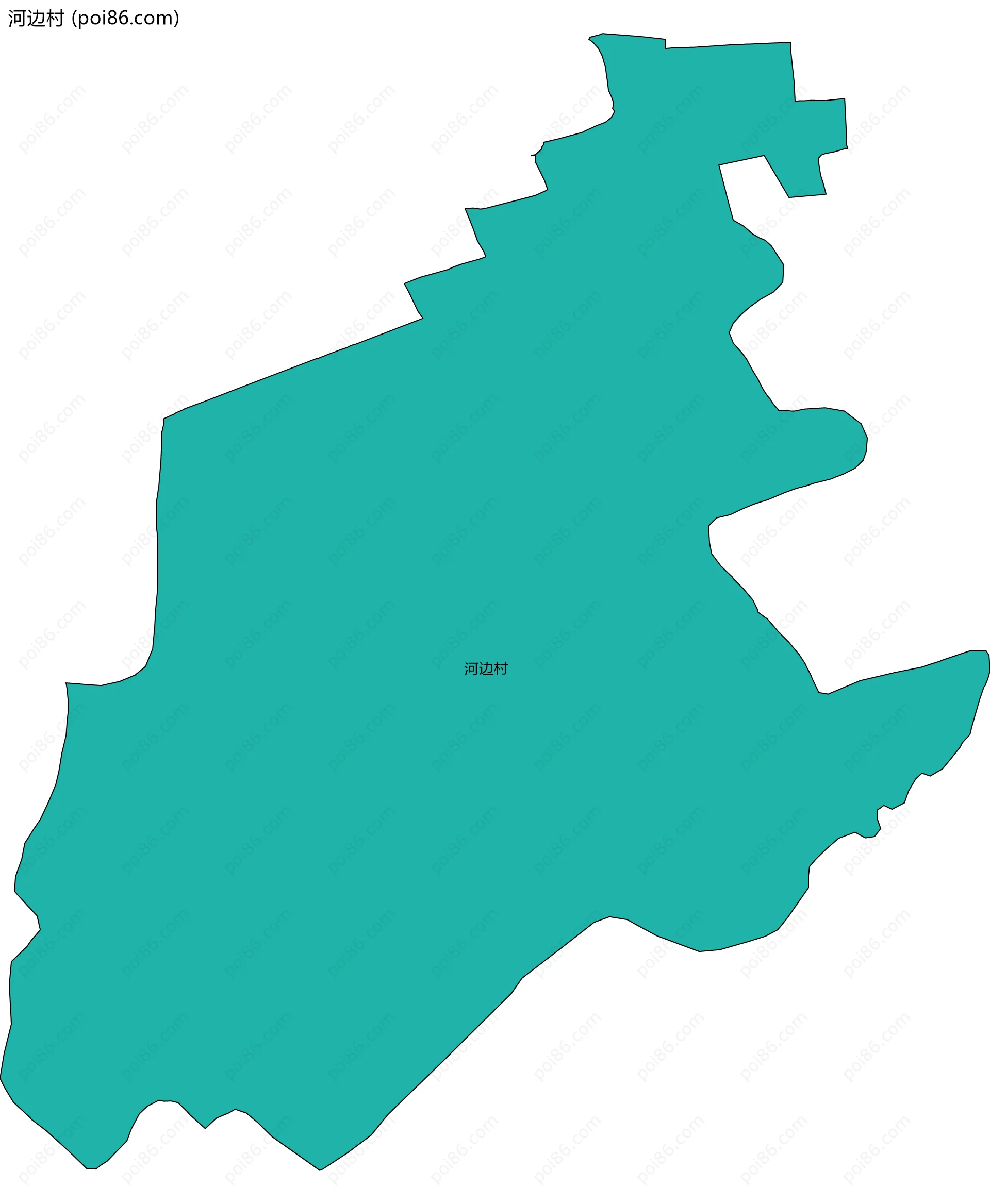河边村边界地图