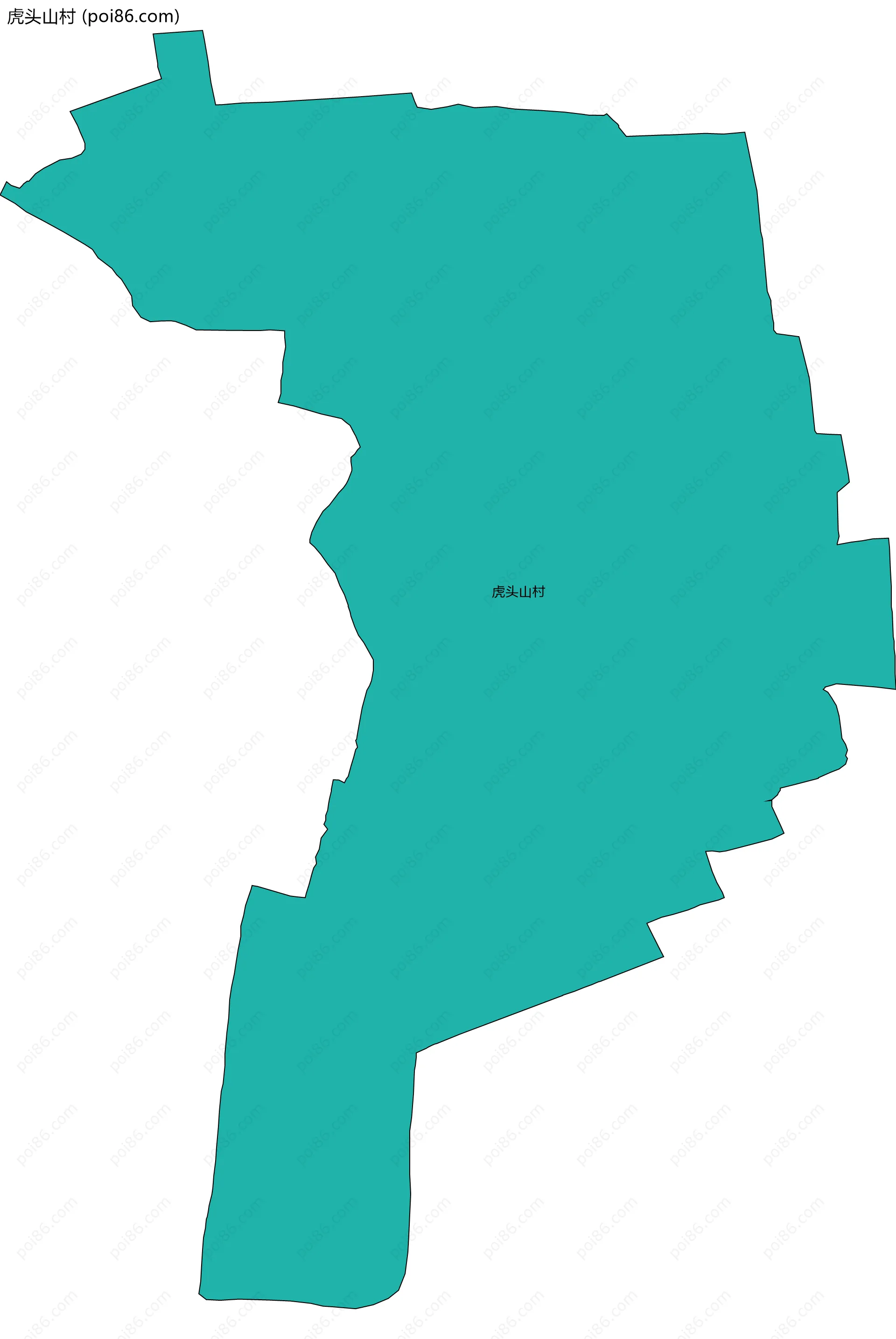 虎头山村边界地图