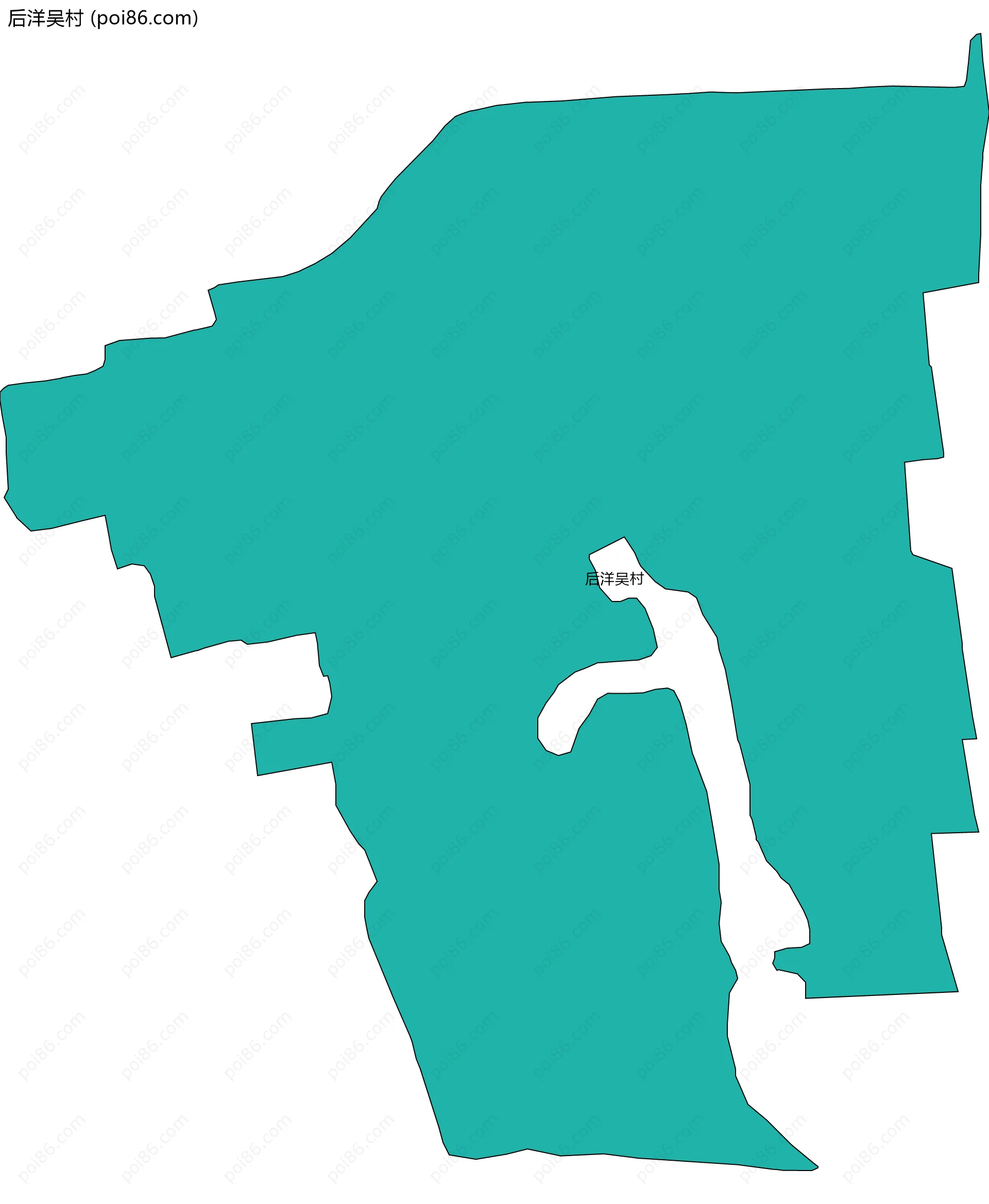 后洋吴村边界地图