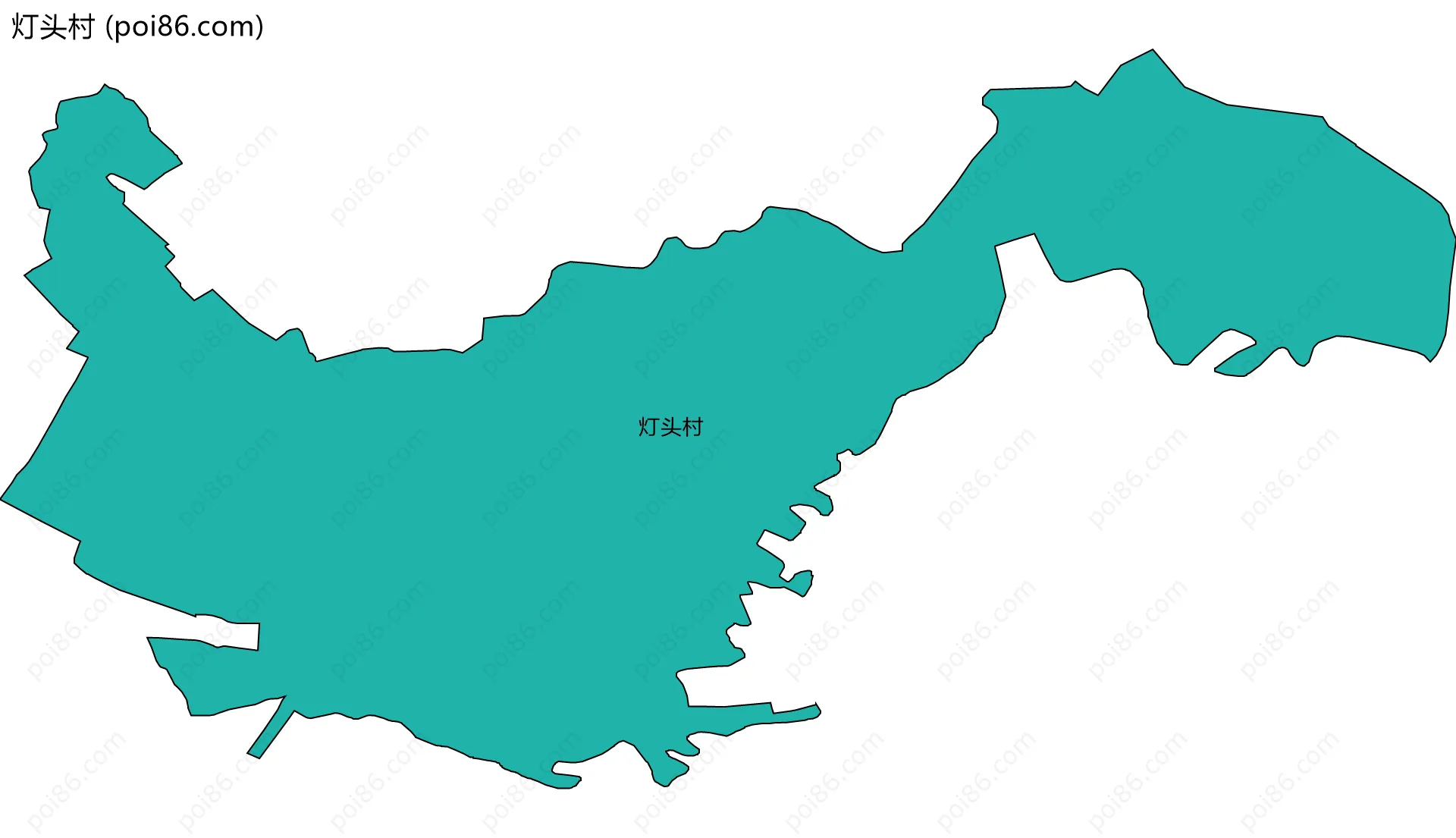 灯头村边界地图