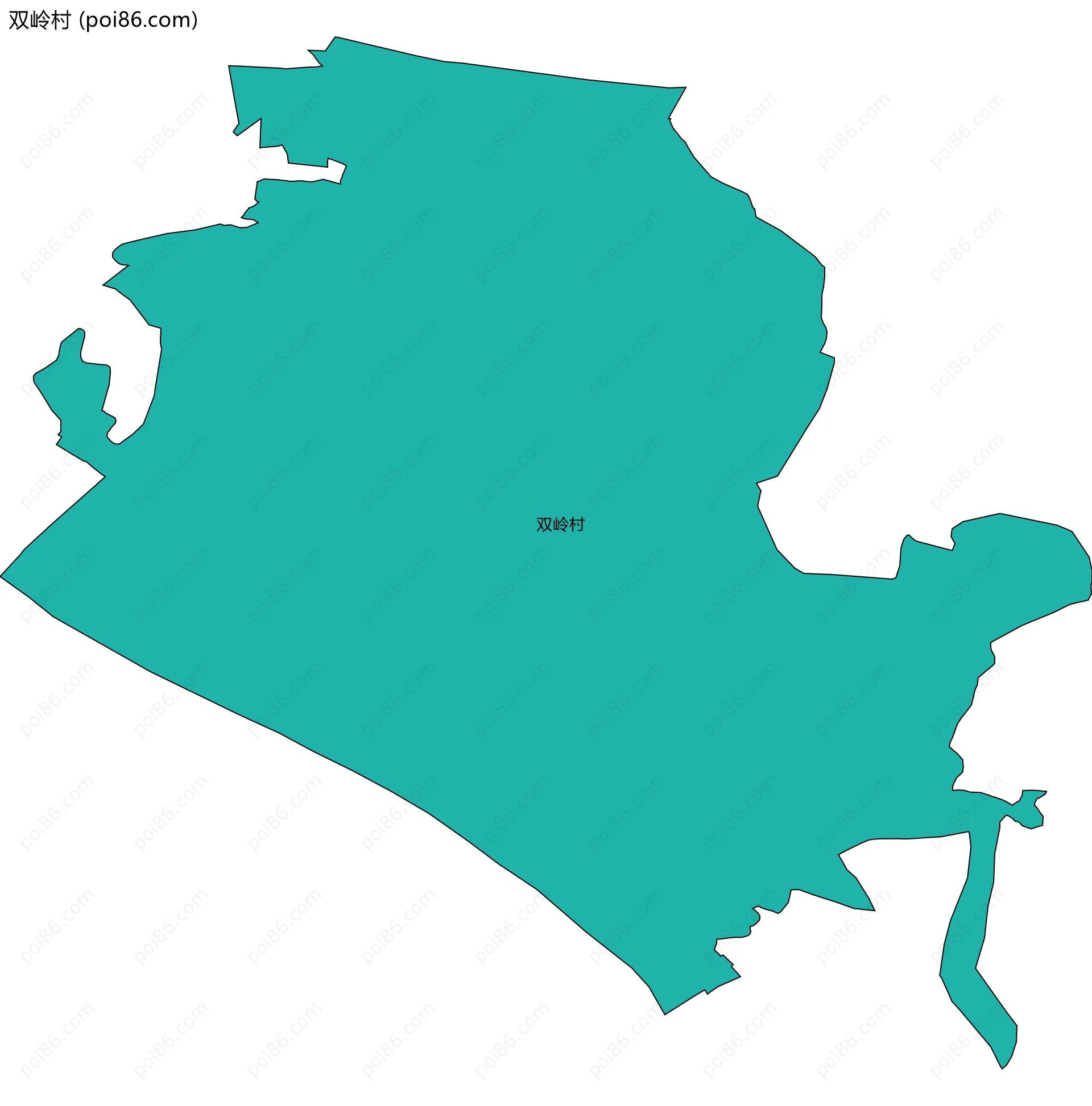 双岭村边界地图
