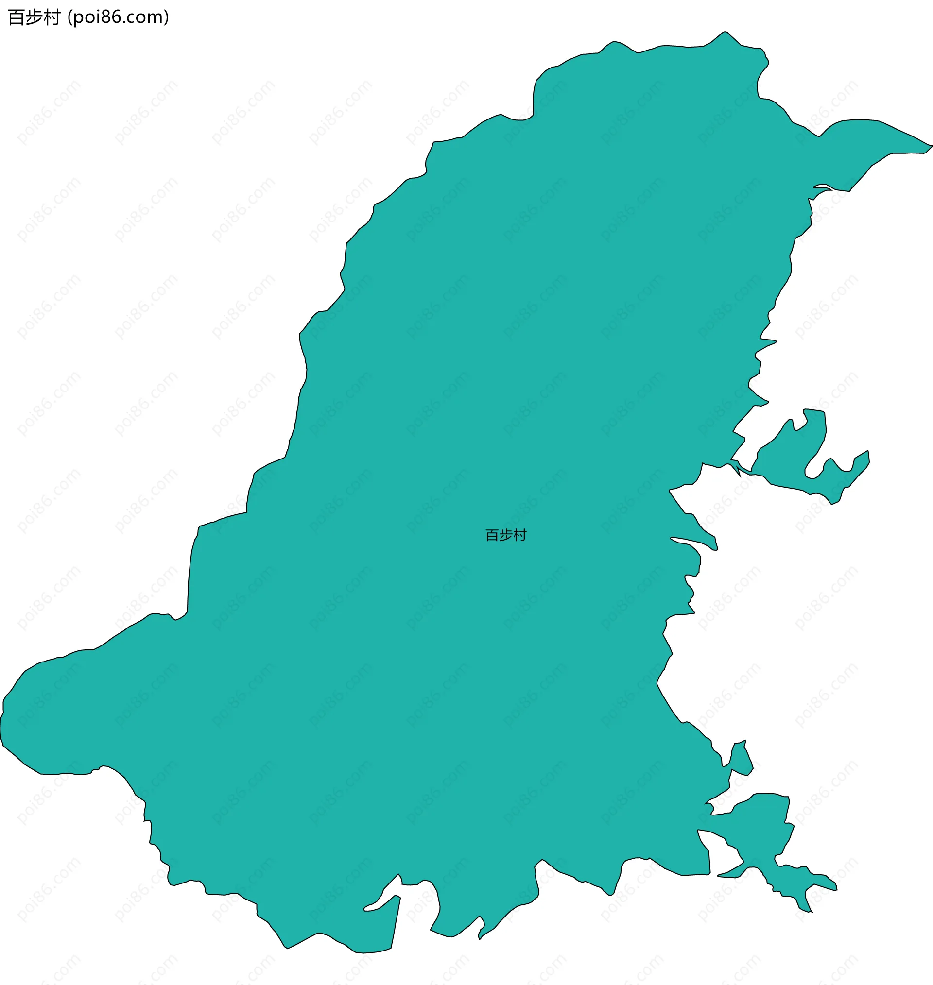 百步村边界地图