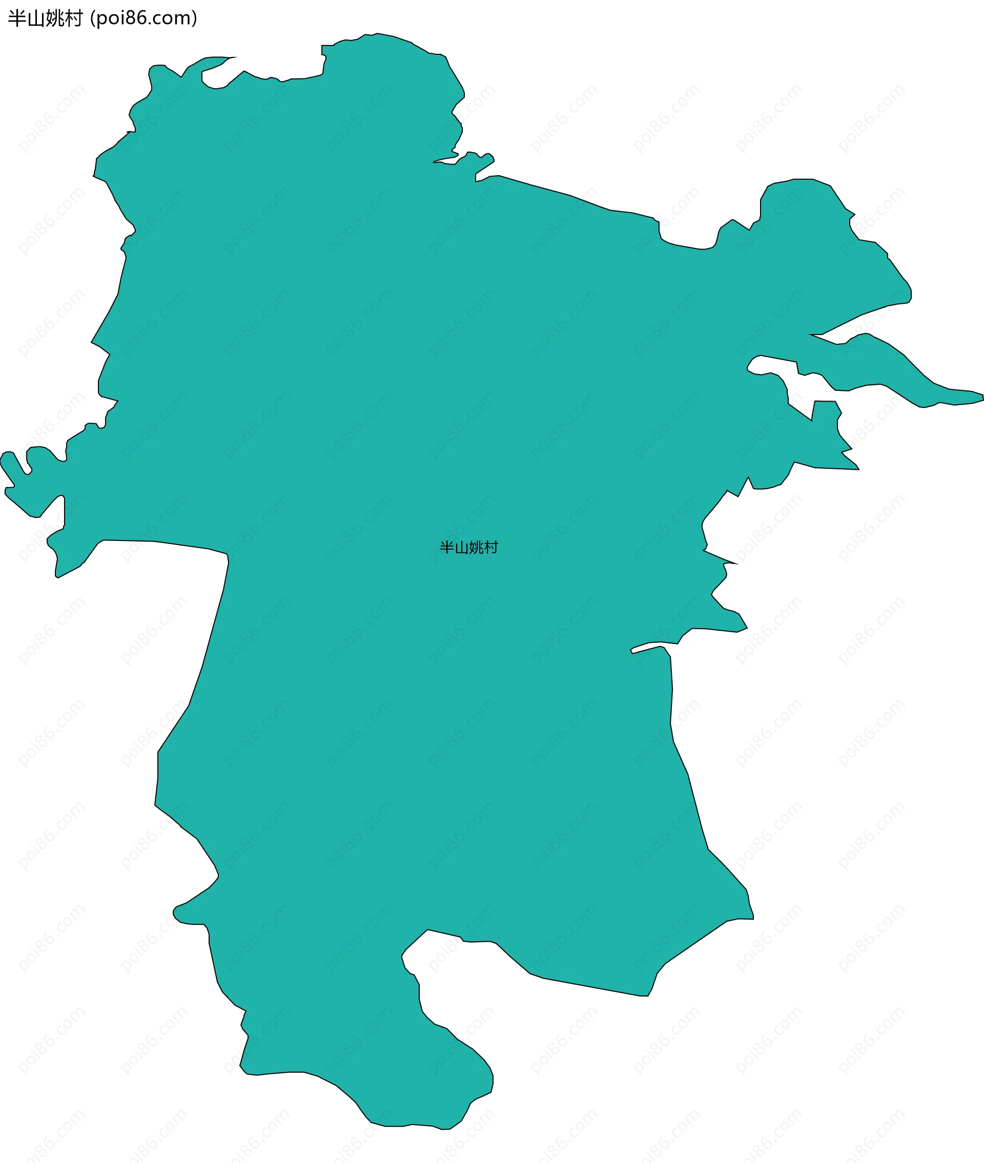 半山姚村边界地图