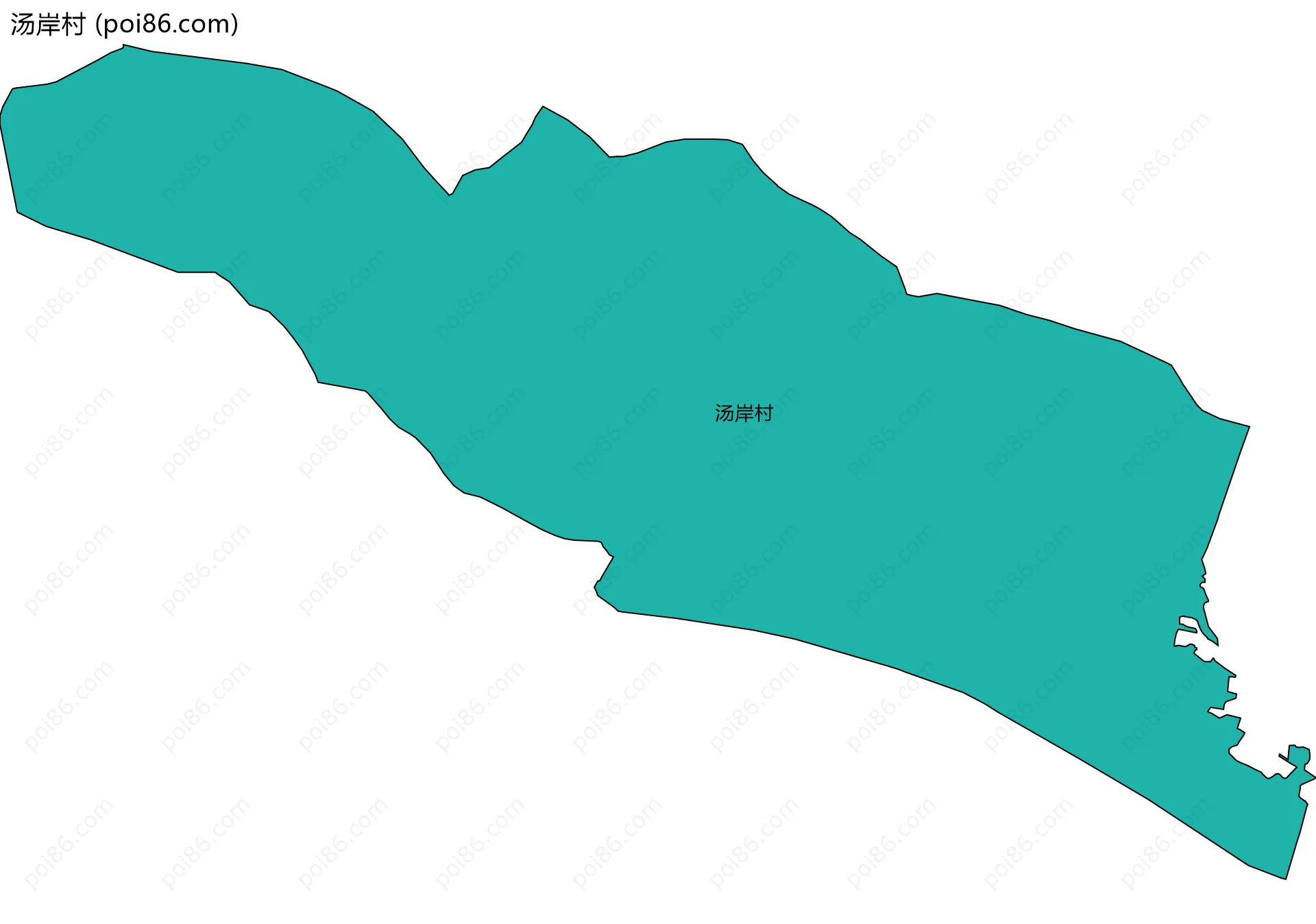 汤岸村边界地图