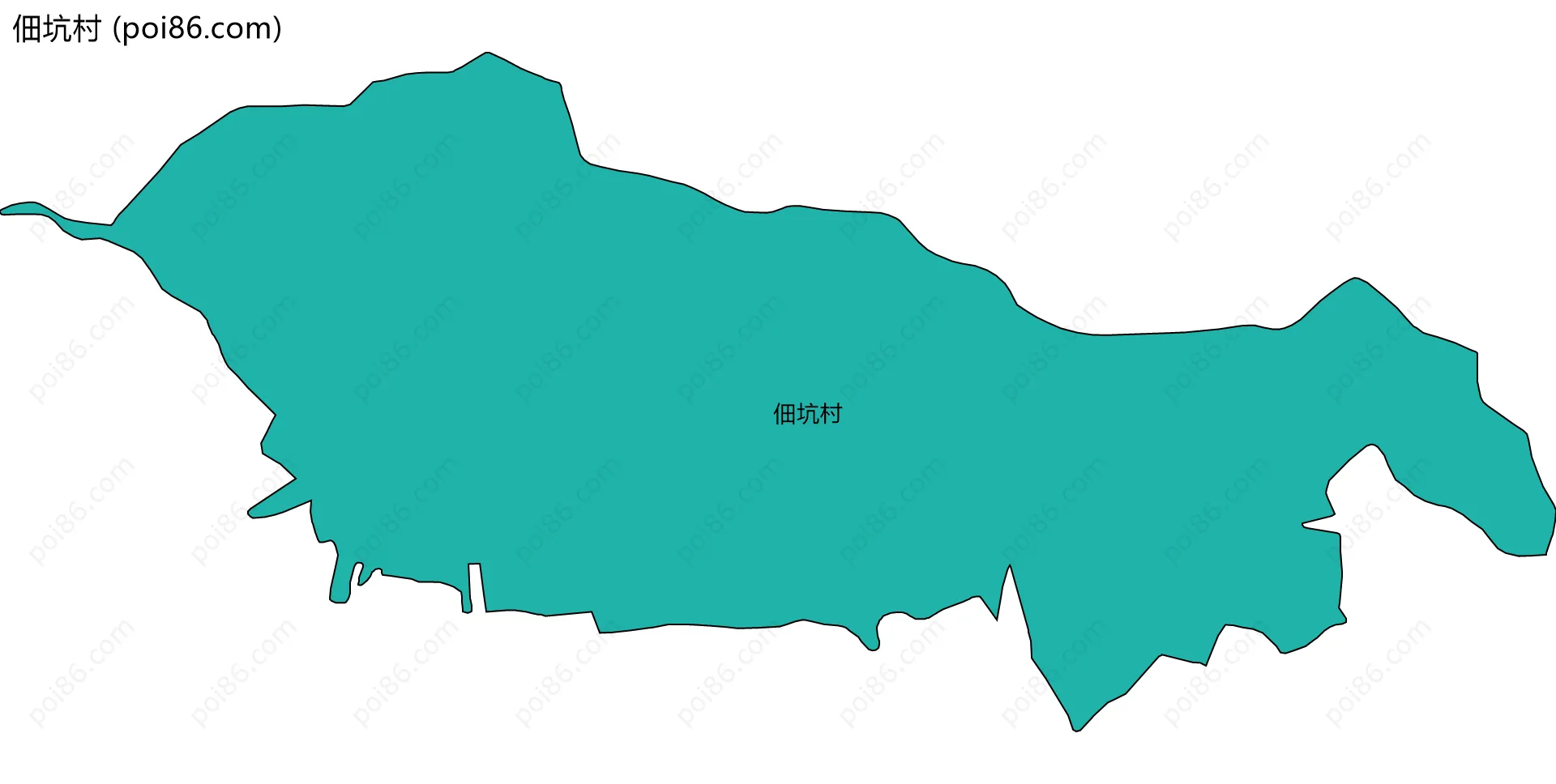 佃坑村边界地图