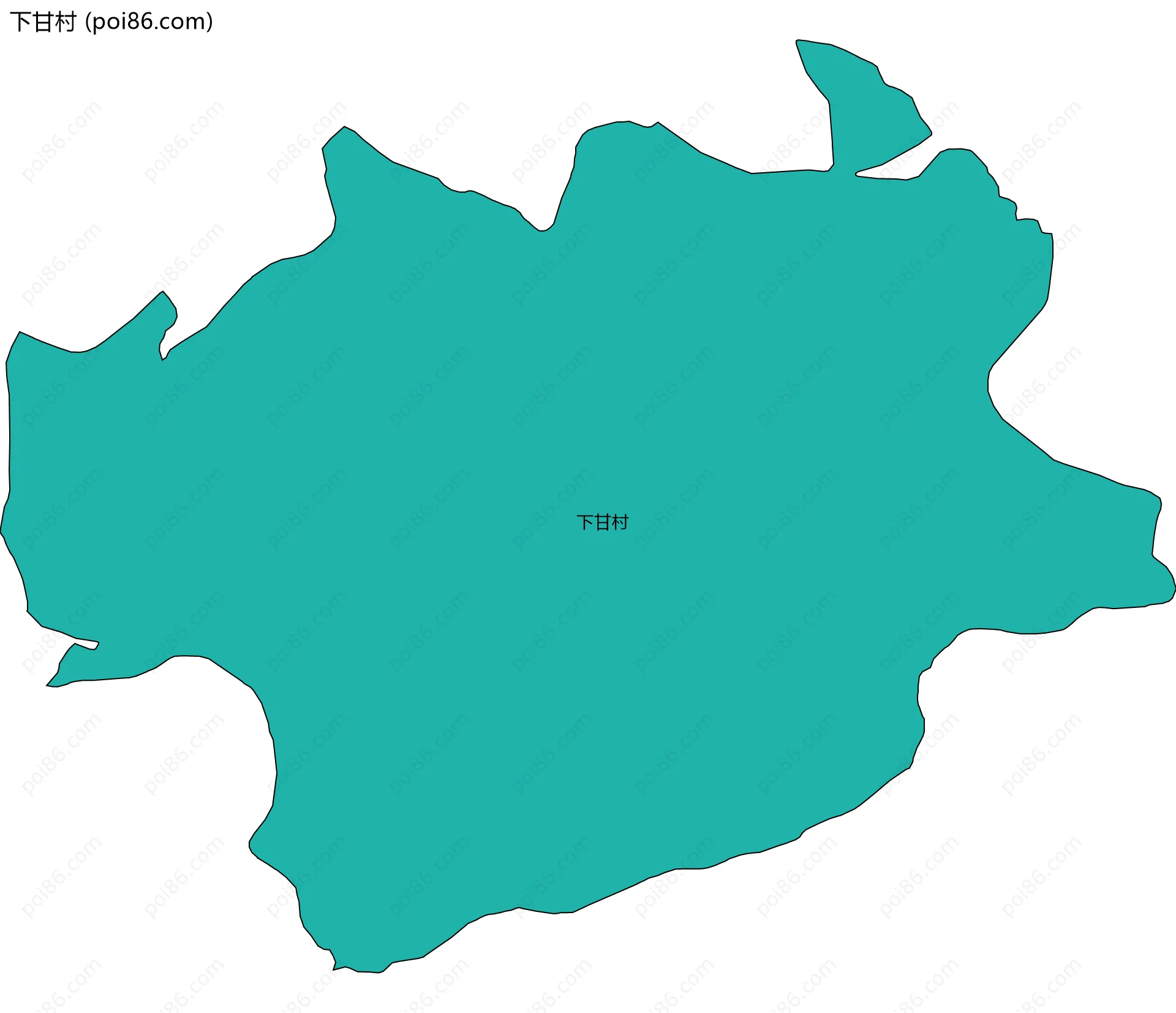 下甘村边界地图