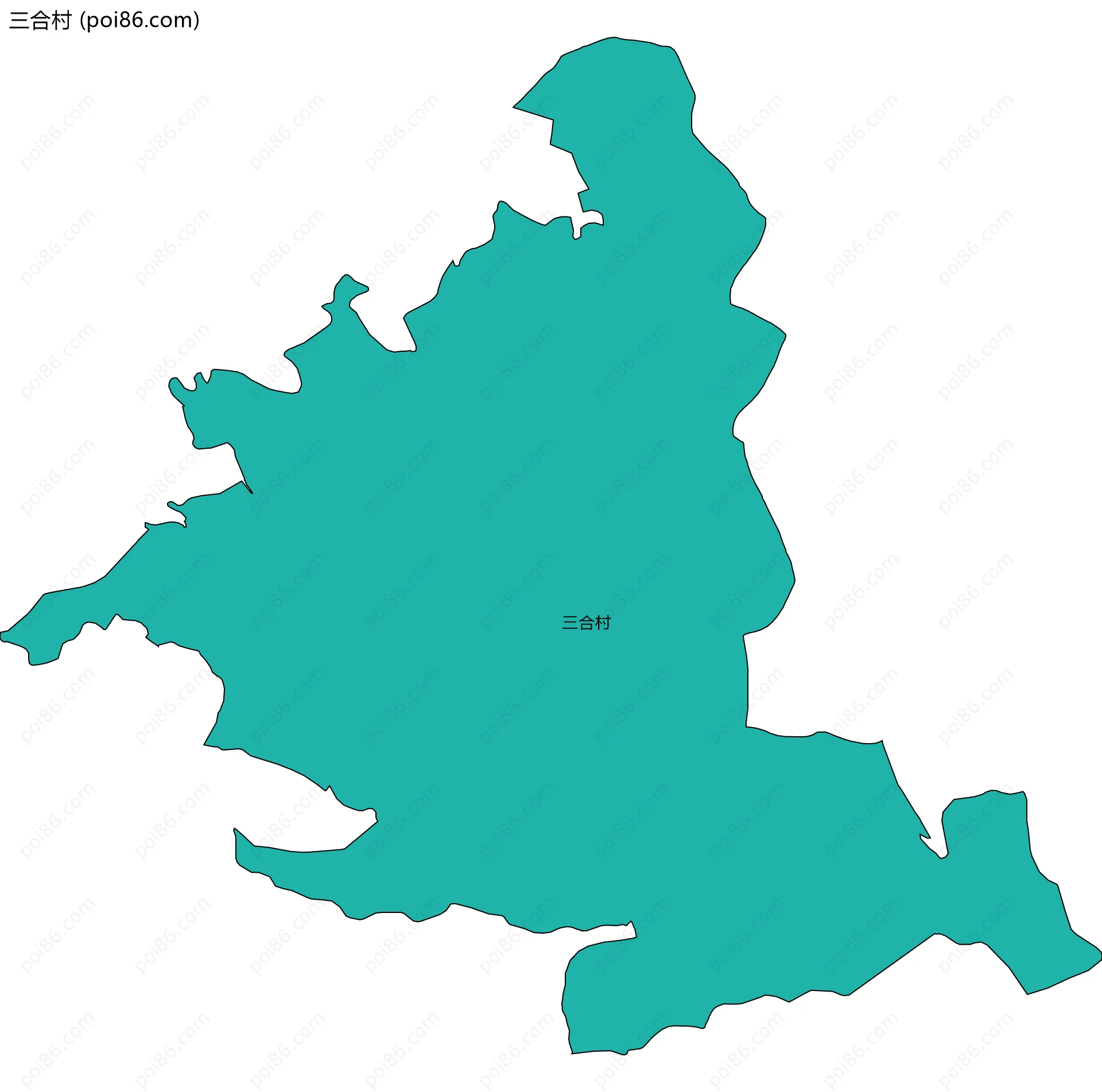 三合村边界地图