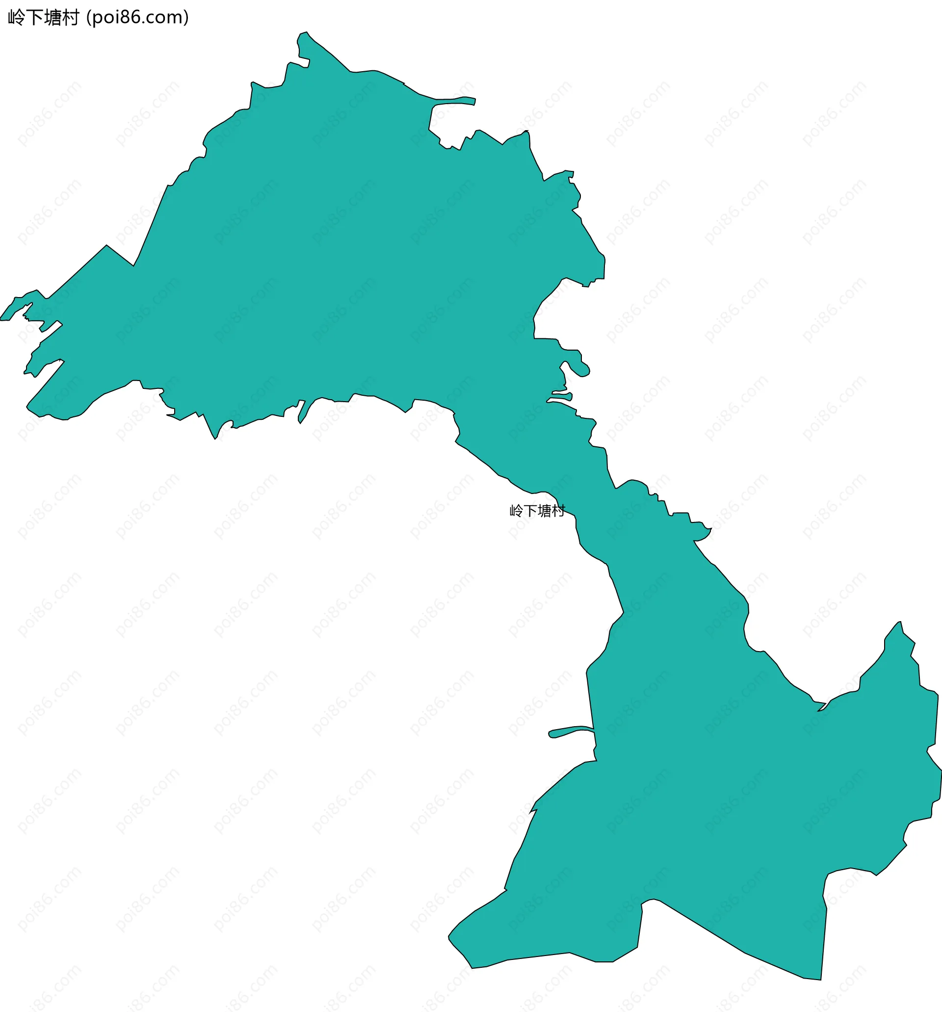 岭下塘村边界地图