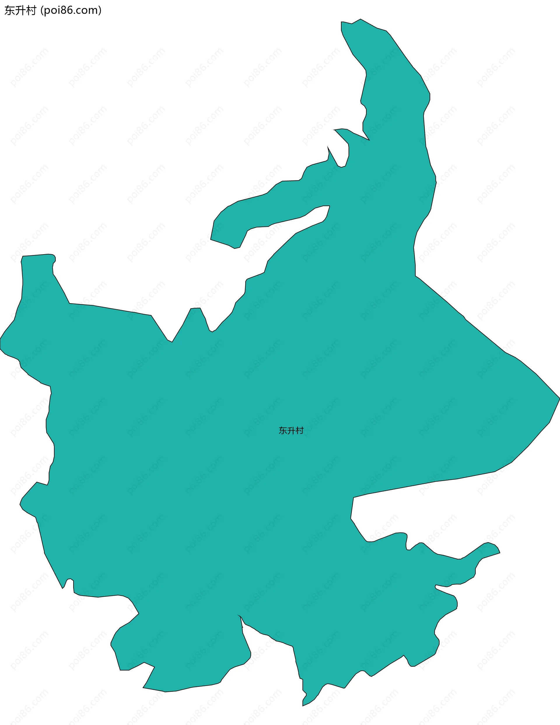 东升村边界地图