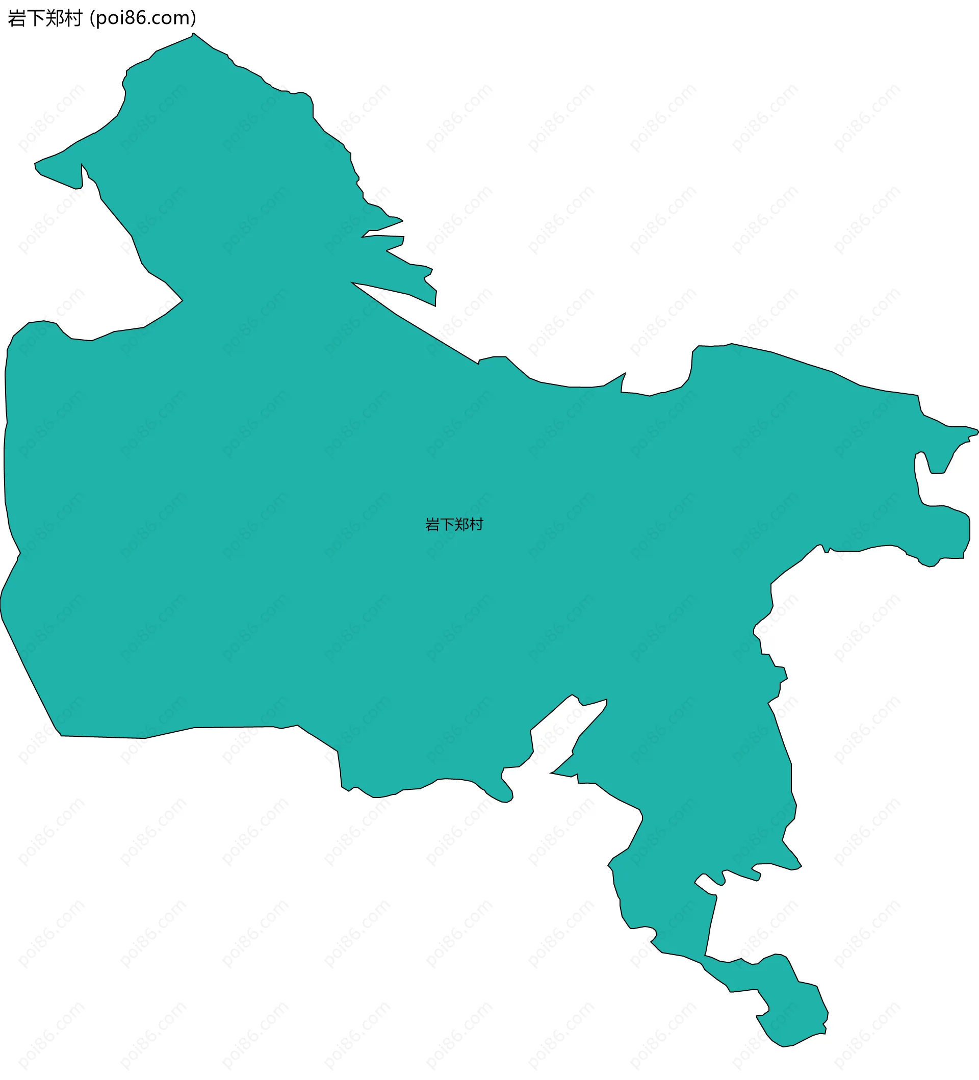 岩下郑村边界地图