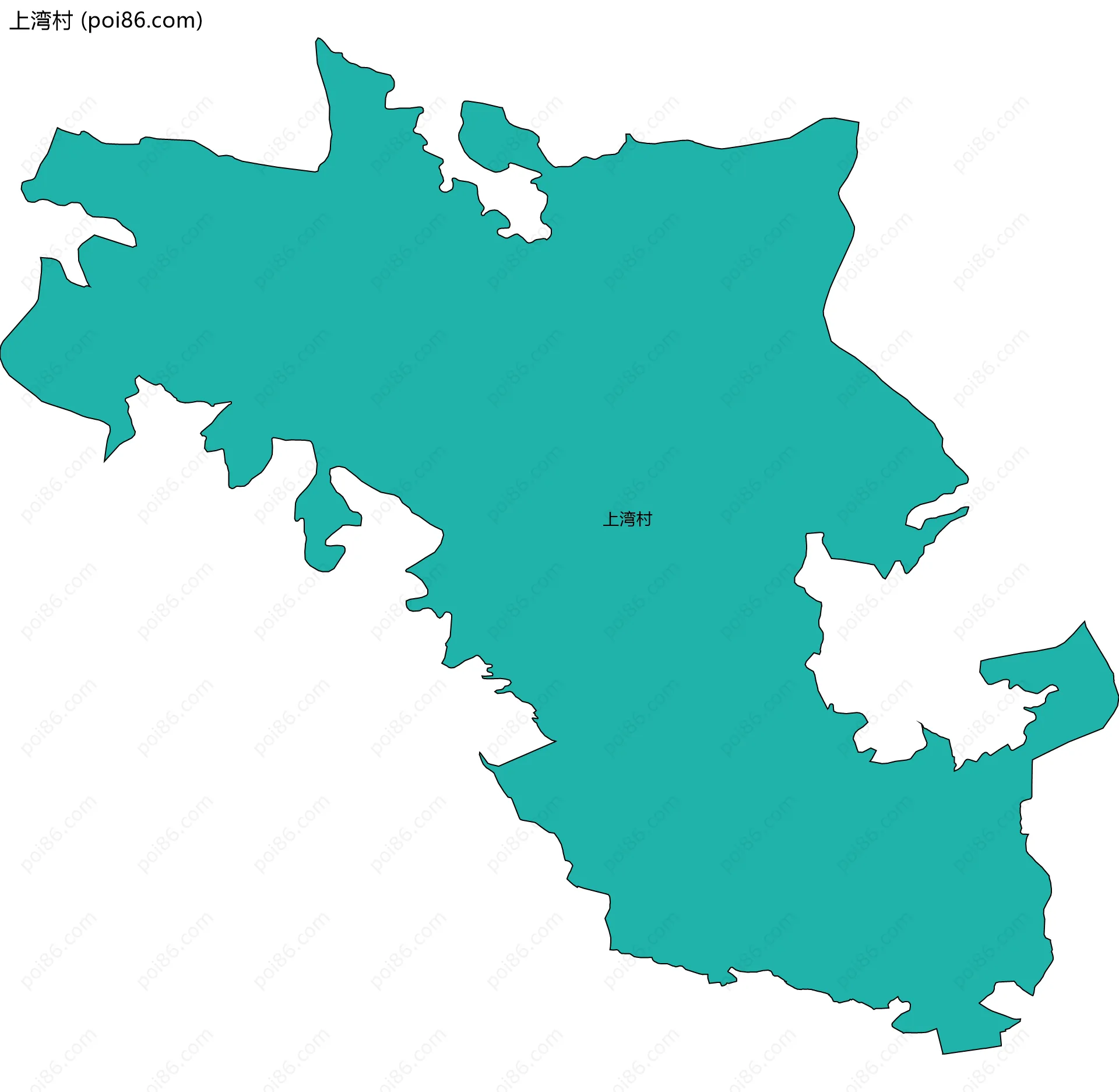 上湾村边界地图