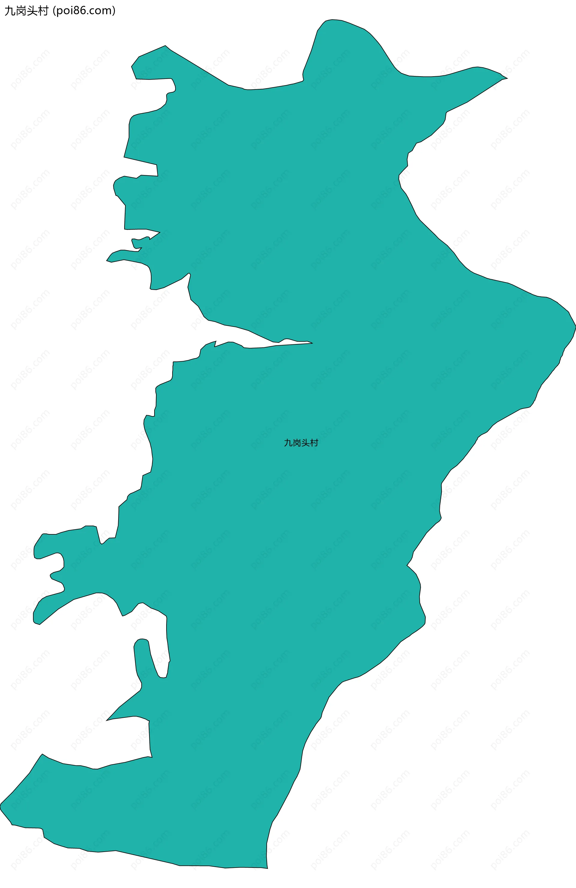 九岗头村边界地图