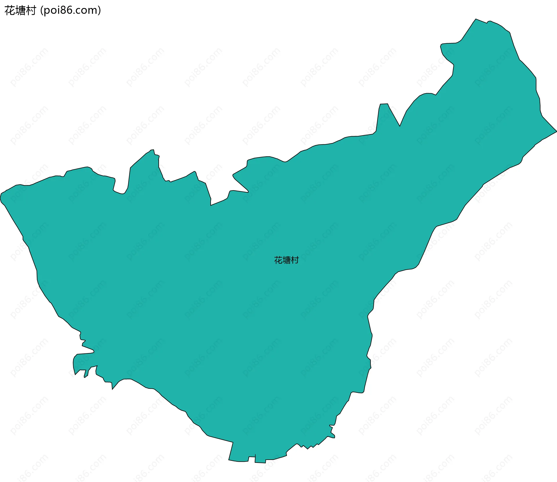 花塘村边界地图