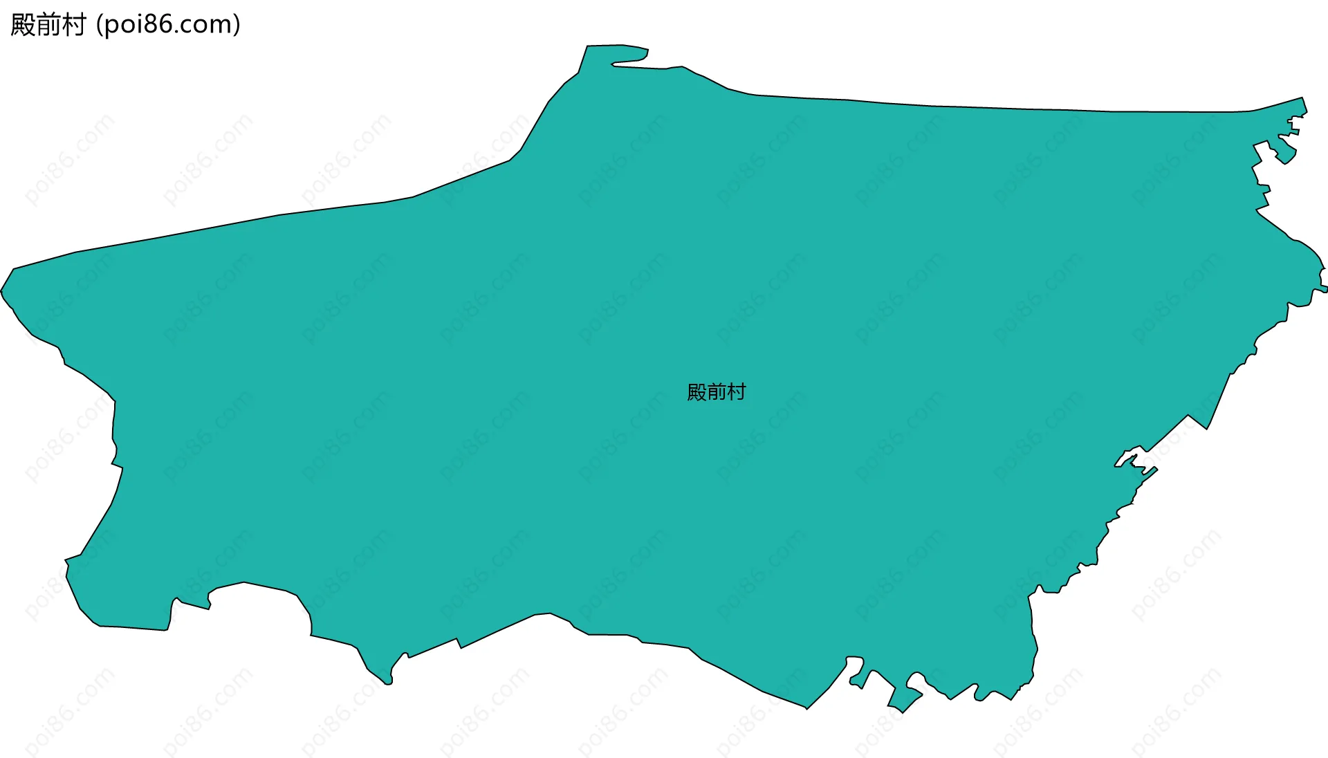 殿前村边界地图