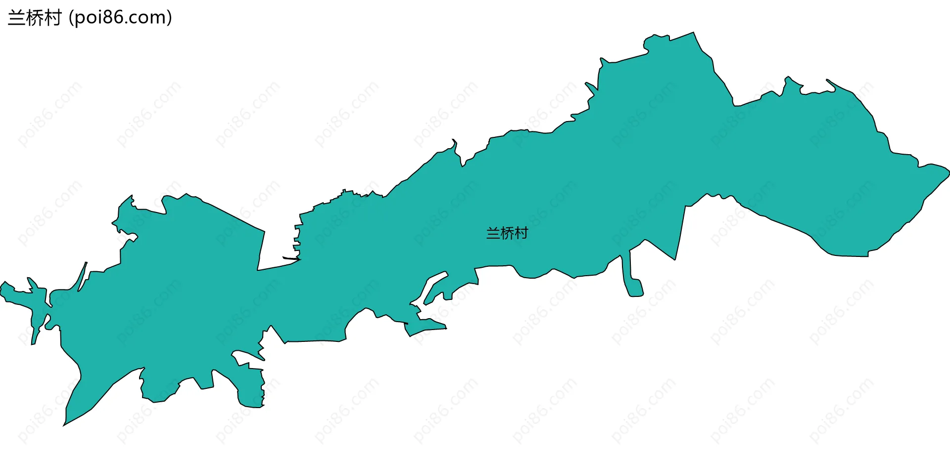 兰桥村边界地图