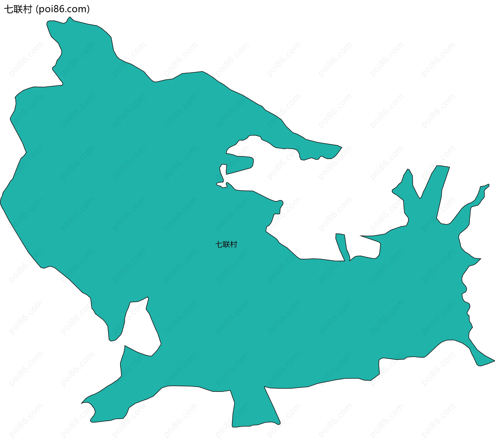 七联村边界地图