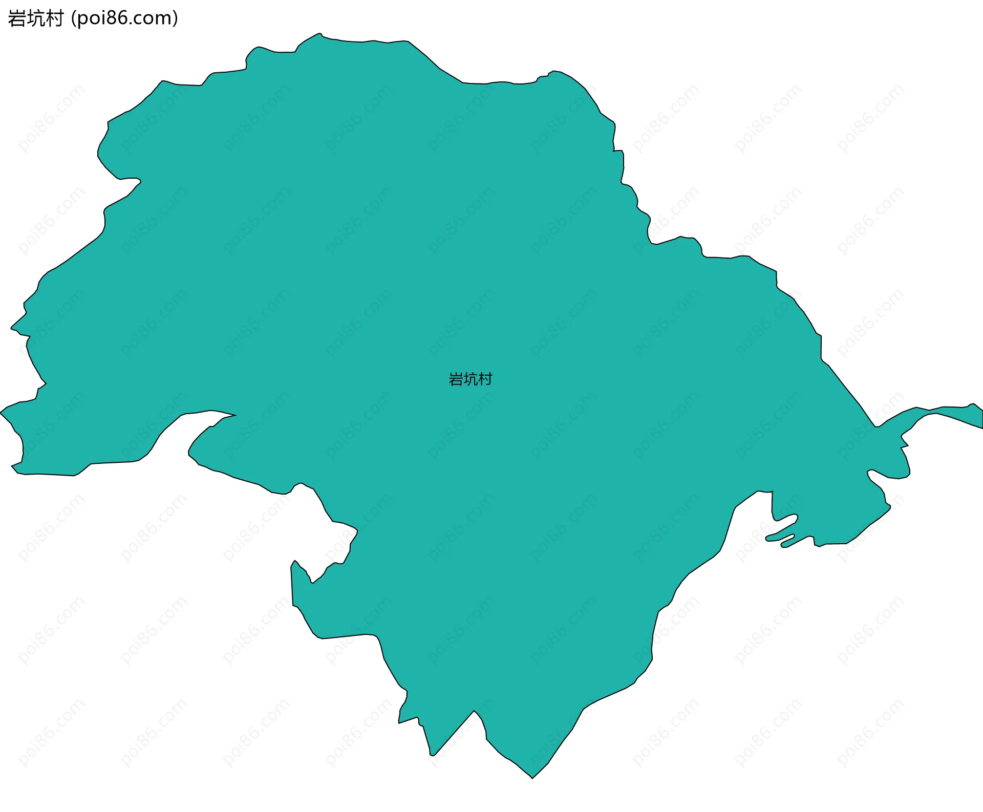 岩坑村边界地图