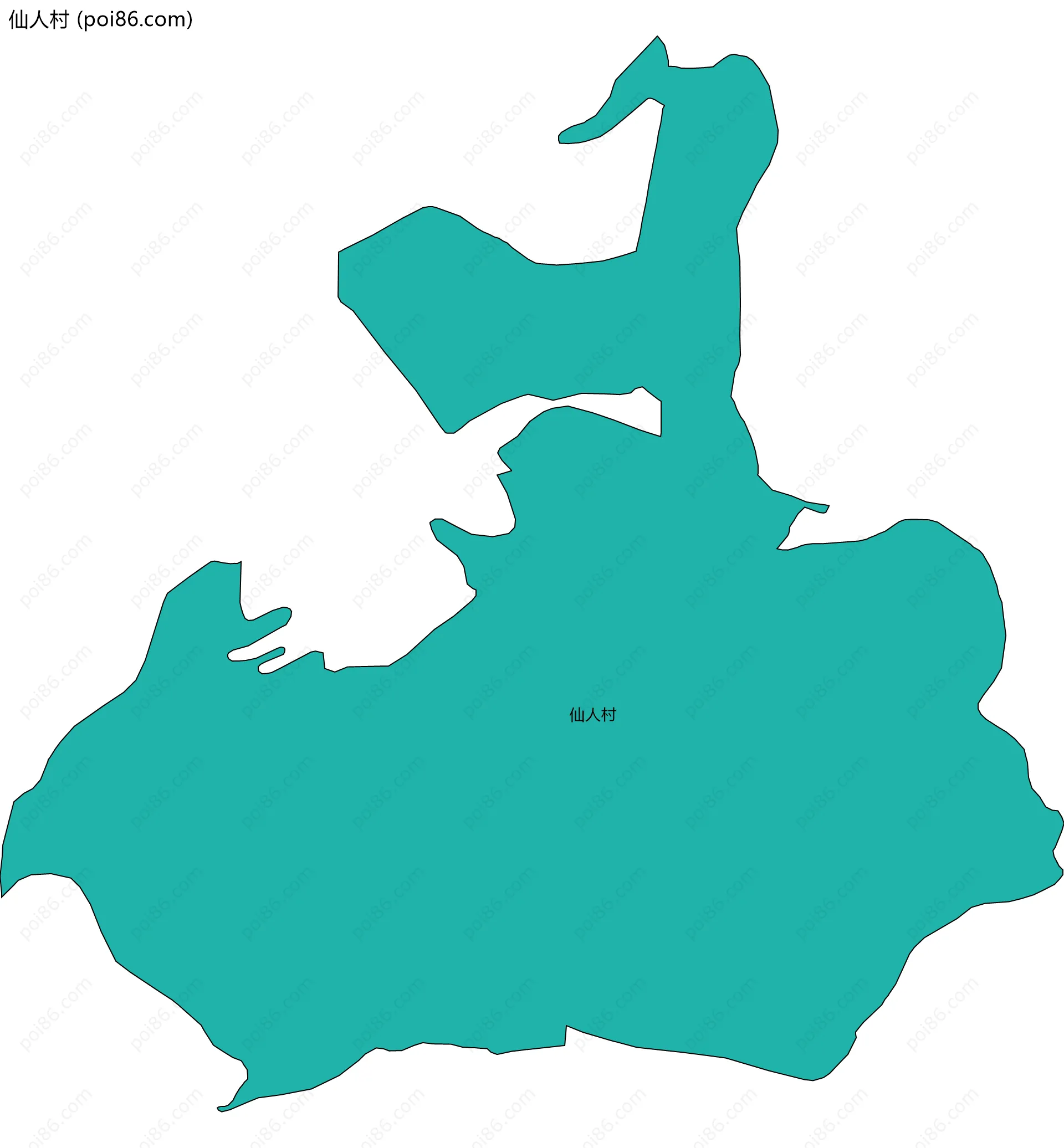 仙人村边界地图