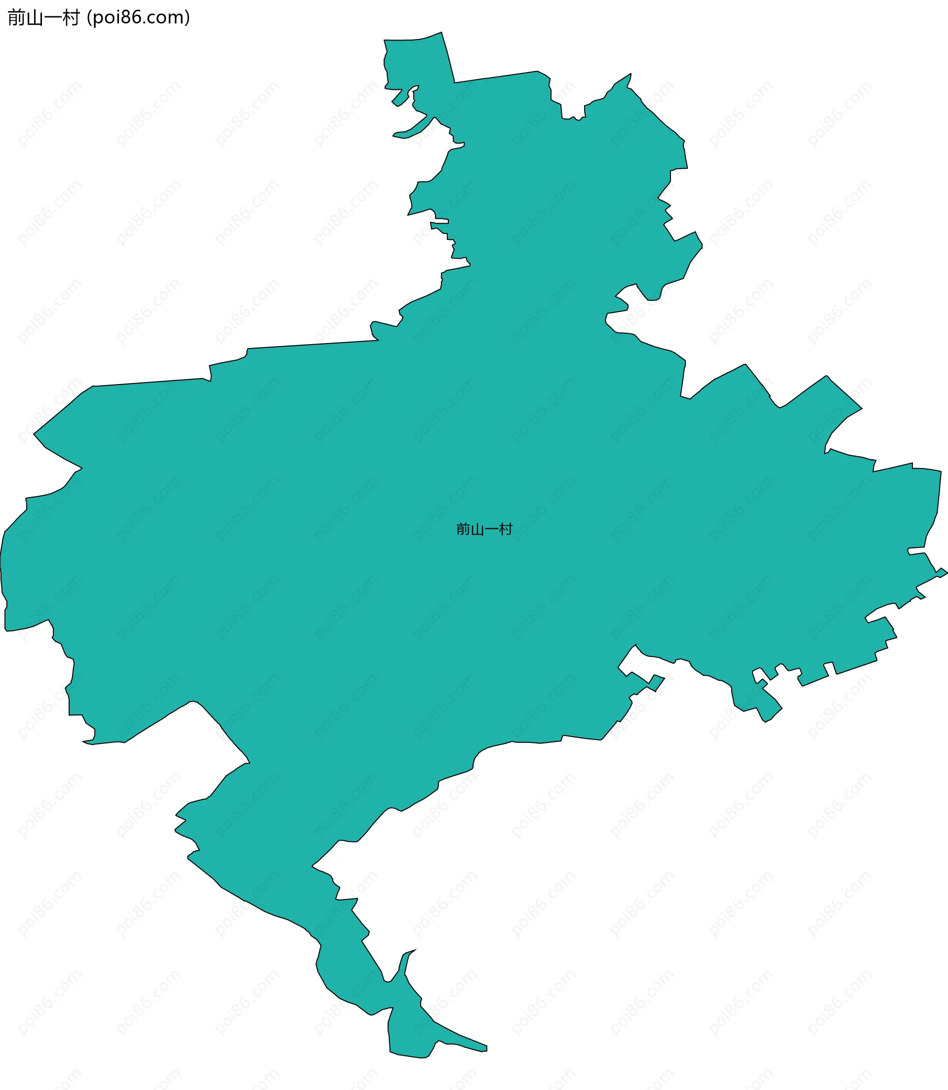 前山一村边界地图