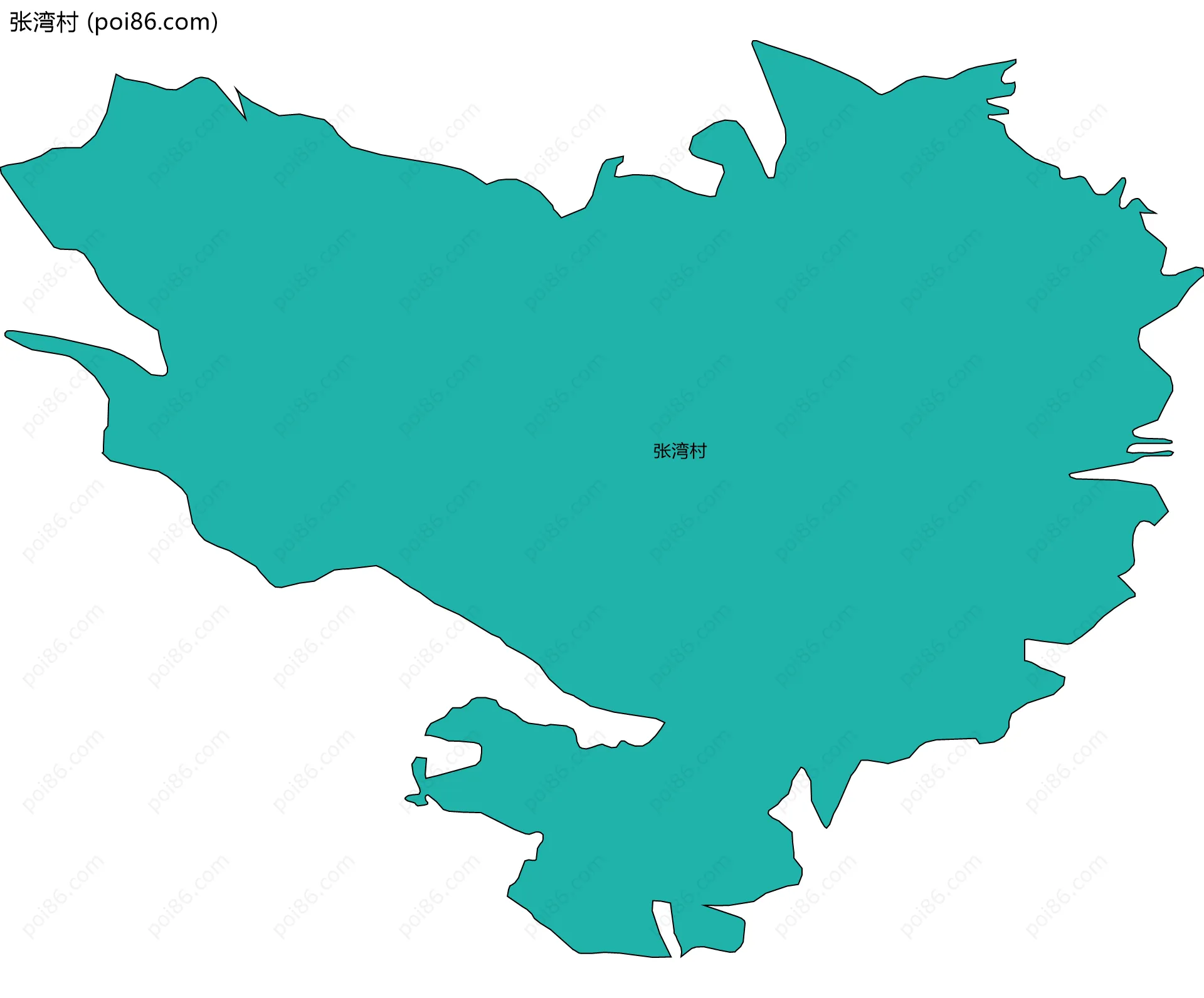 张湾村边界地图