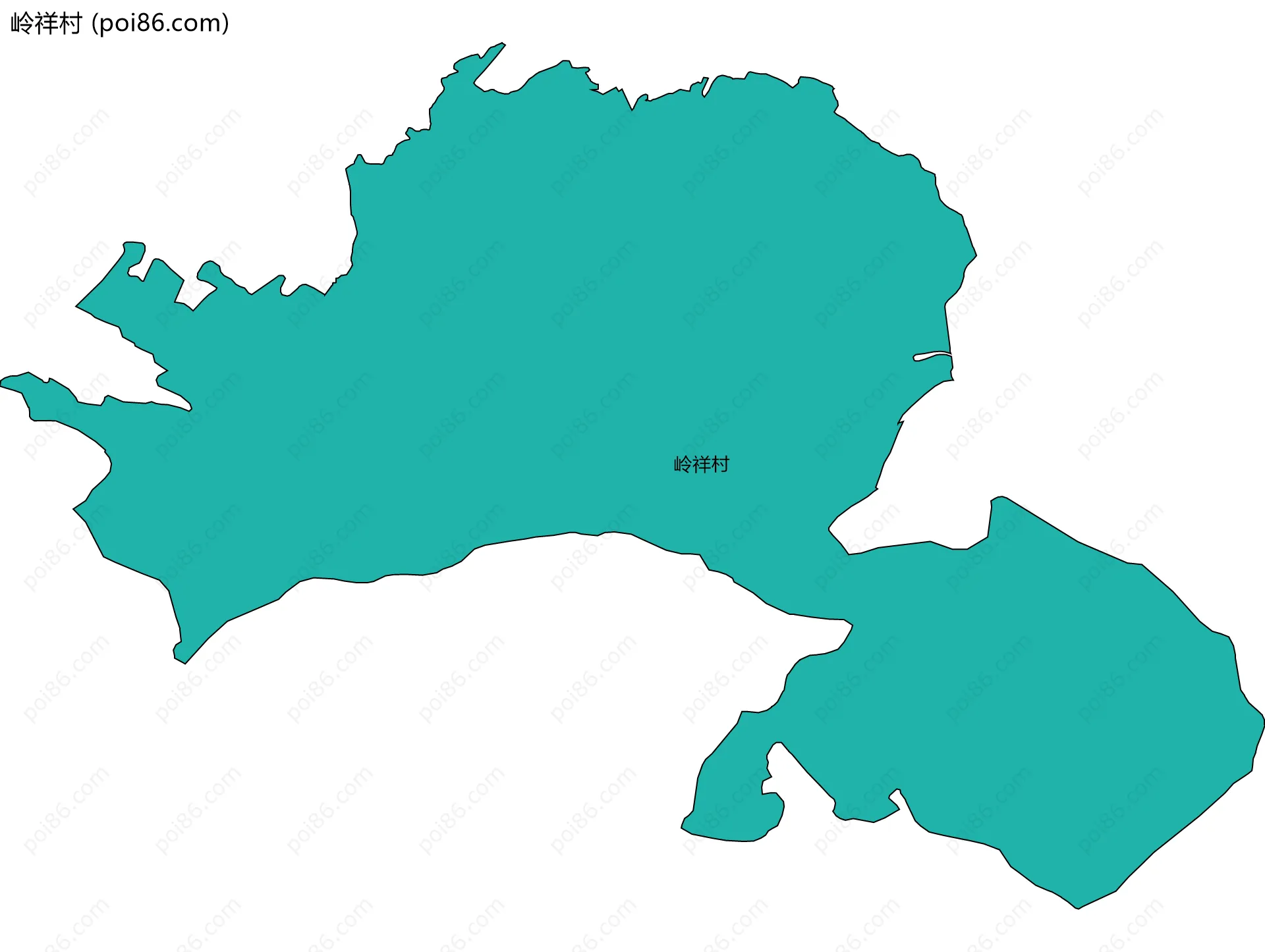 岭祥村边界地图