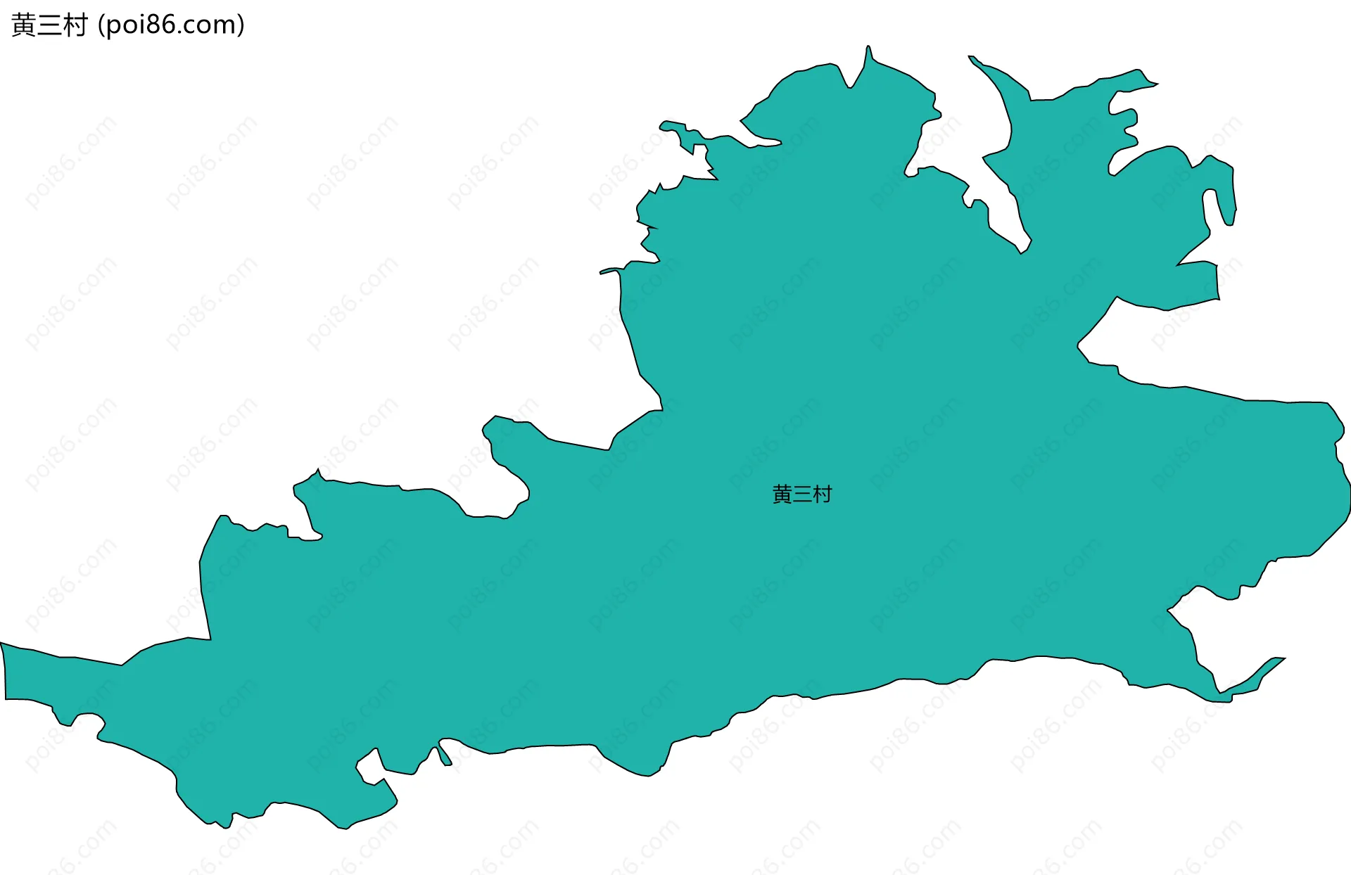 黄三村边界地图