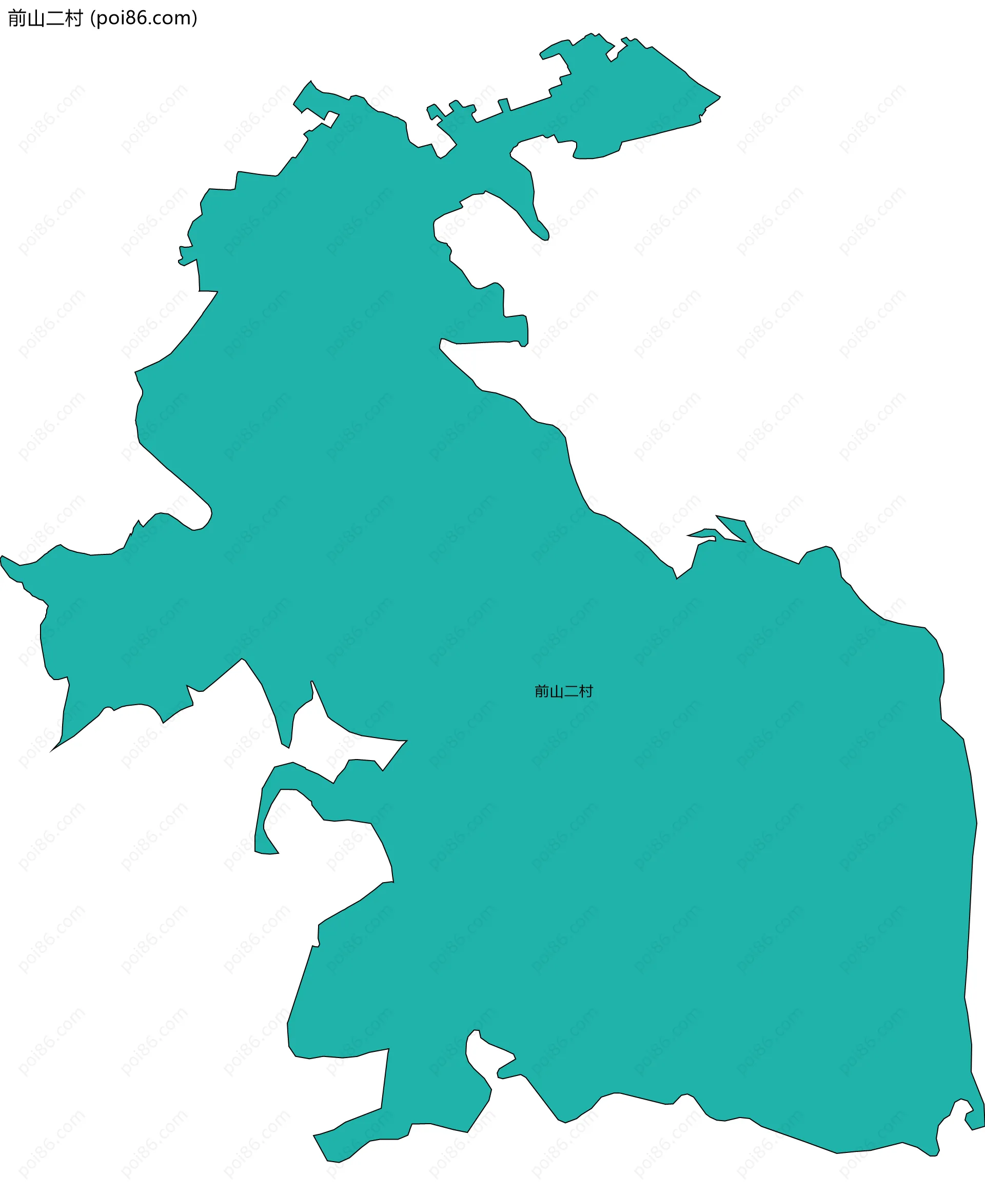 前山二村边界地图