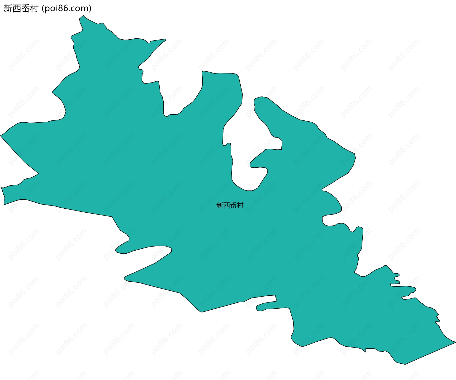 新西岙村边界地图