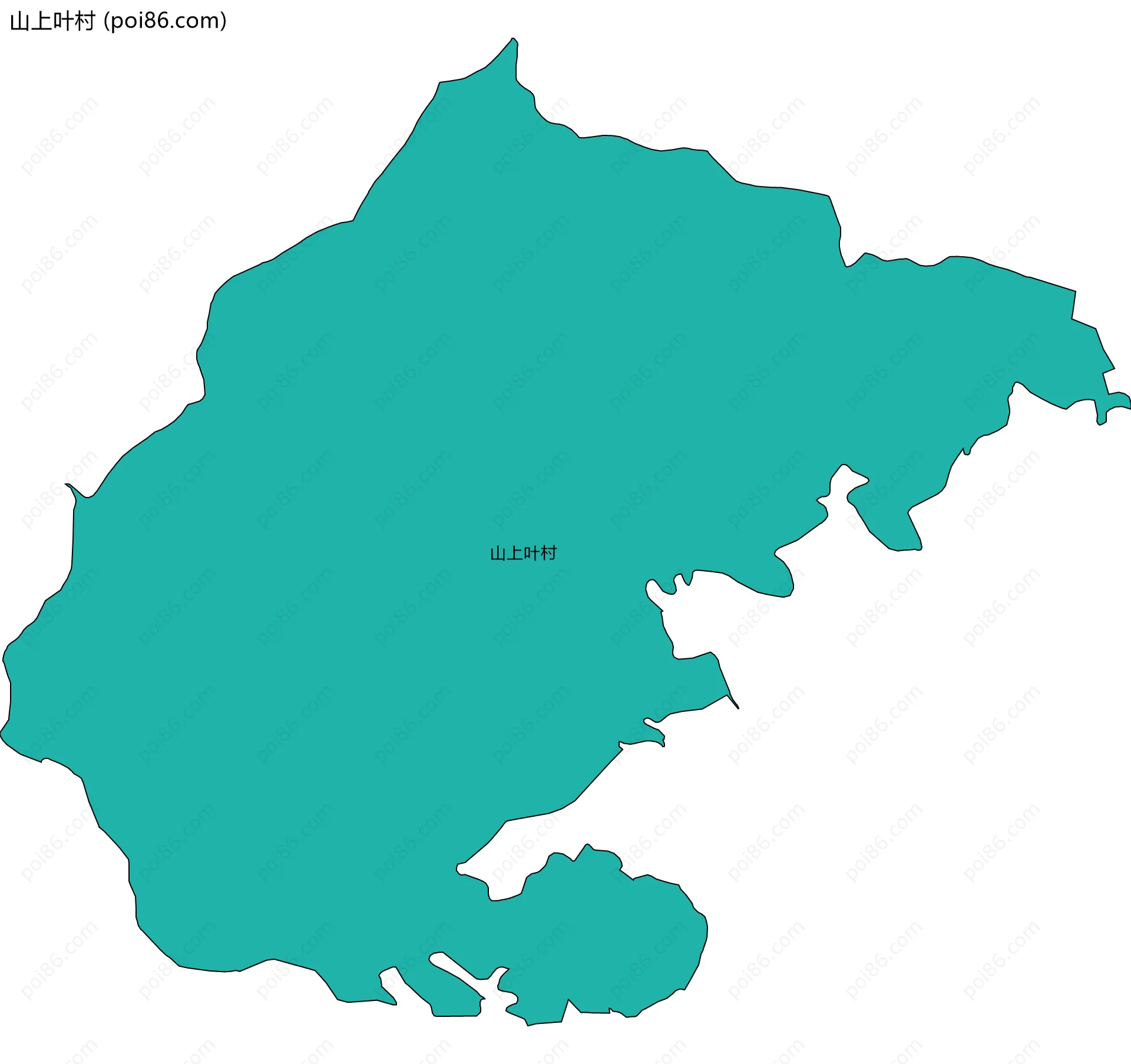 山上叶村边界地图