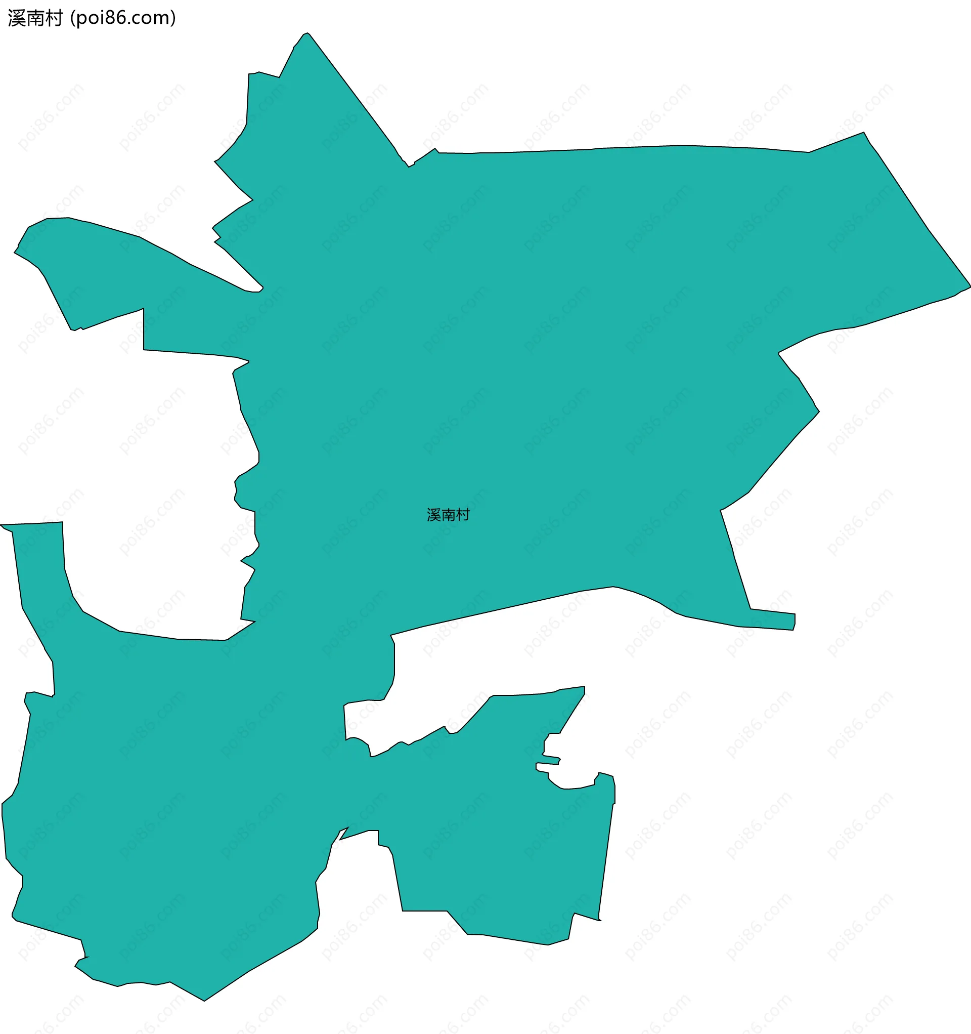 溪南村边界地图