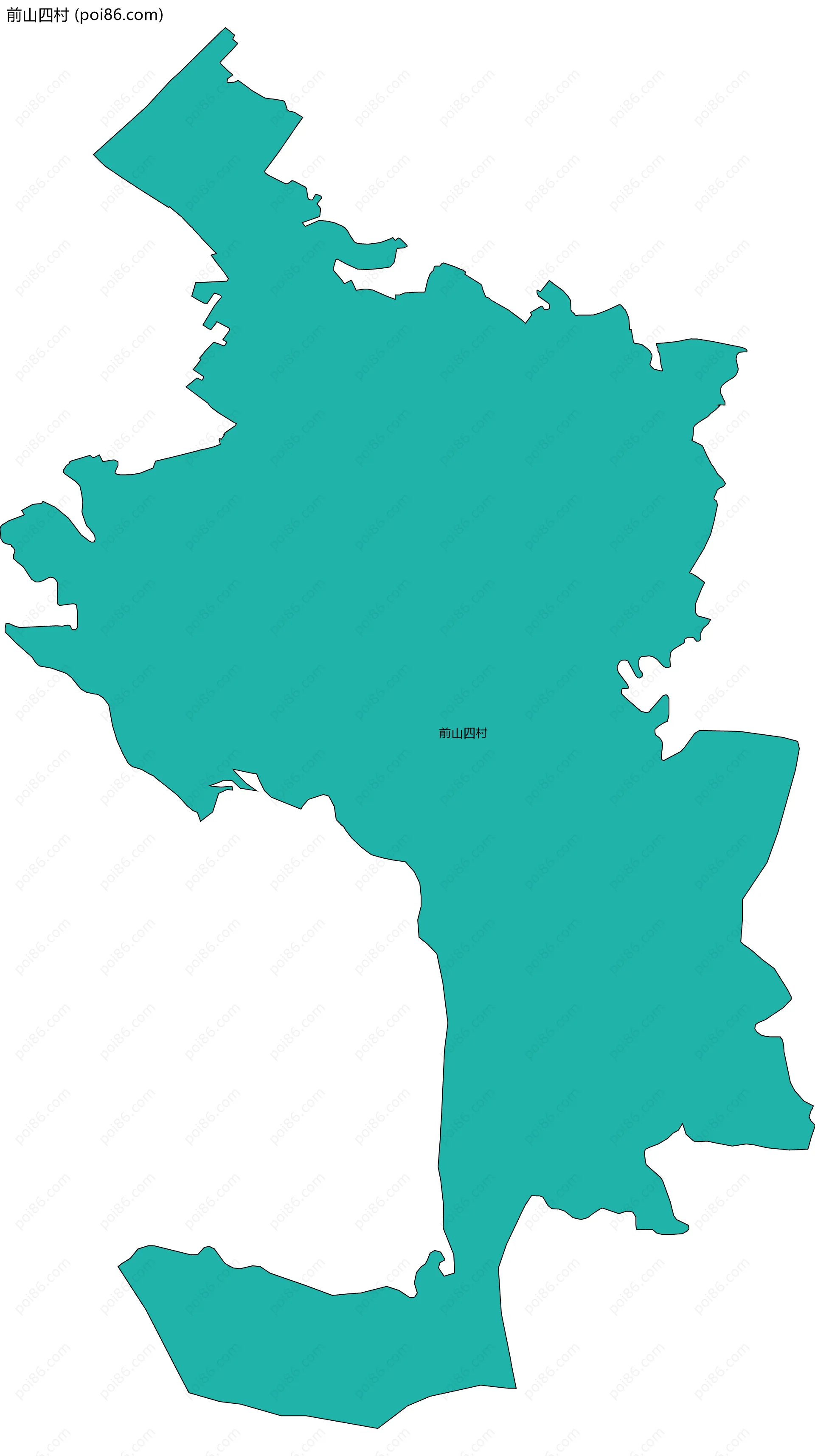 前山四村边界地图