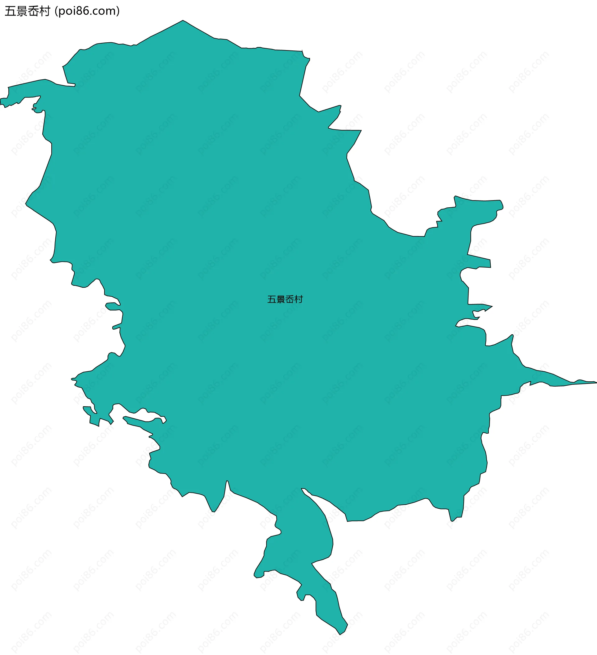 五景岙村边界地图