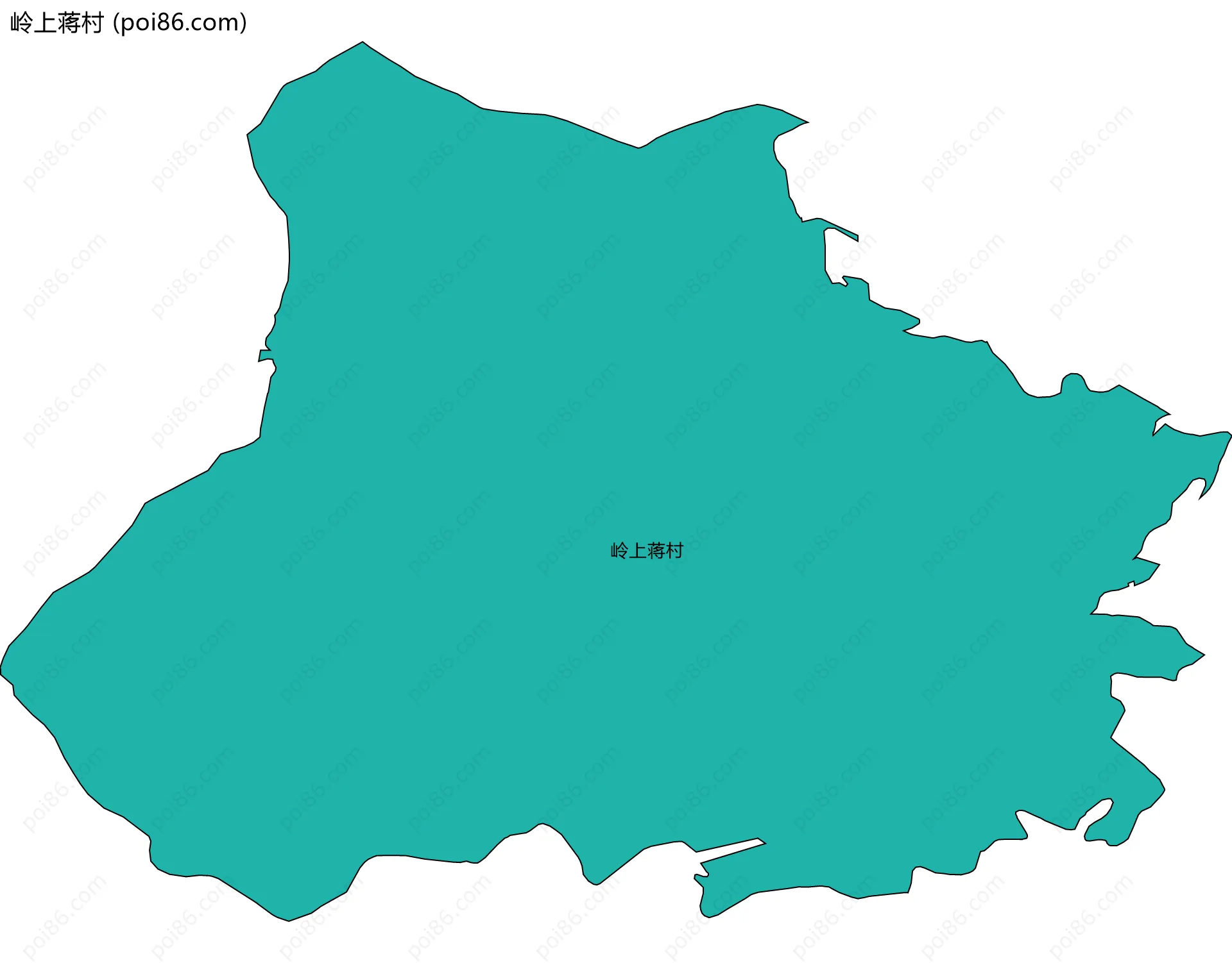 岭上蒋村边界地图