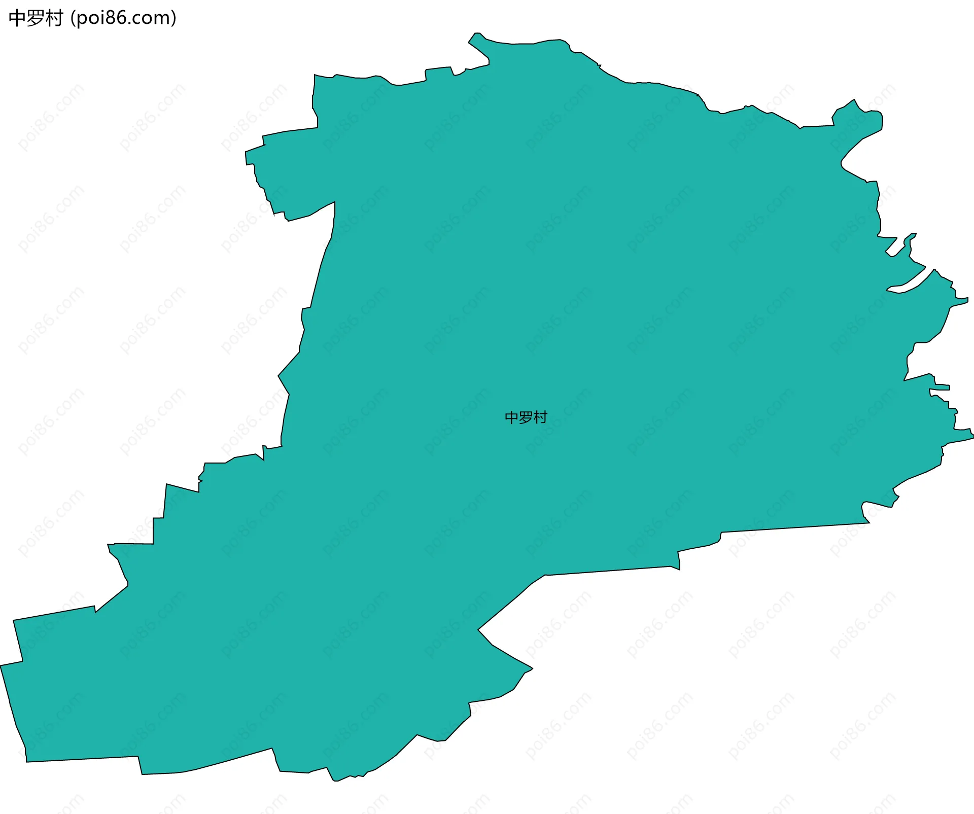 中罗村边界地图