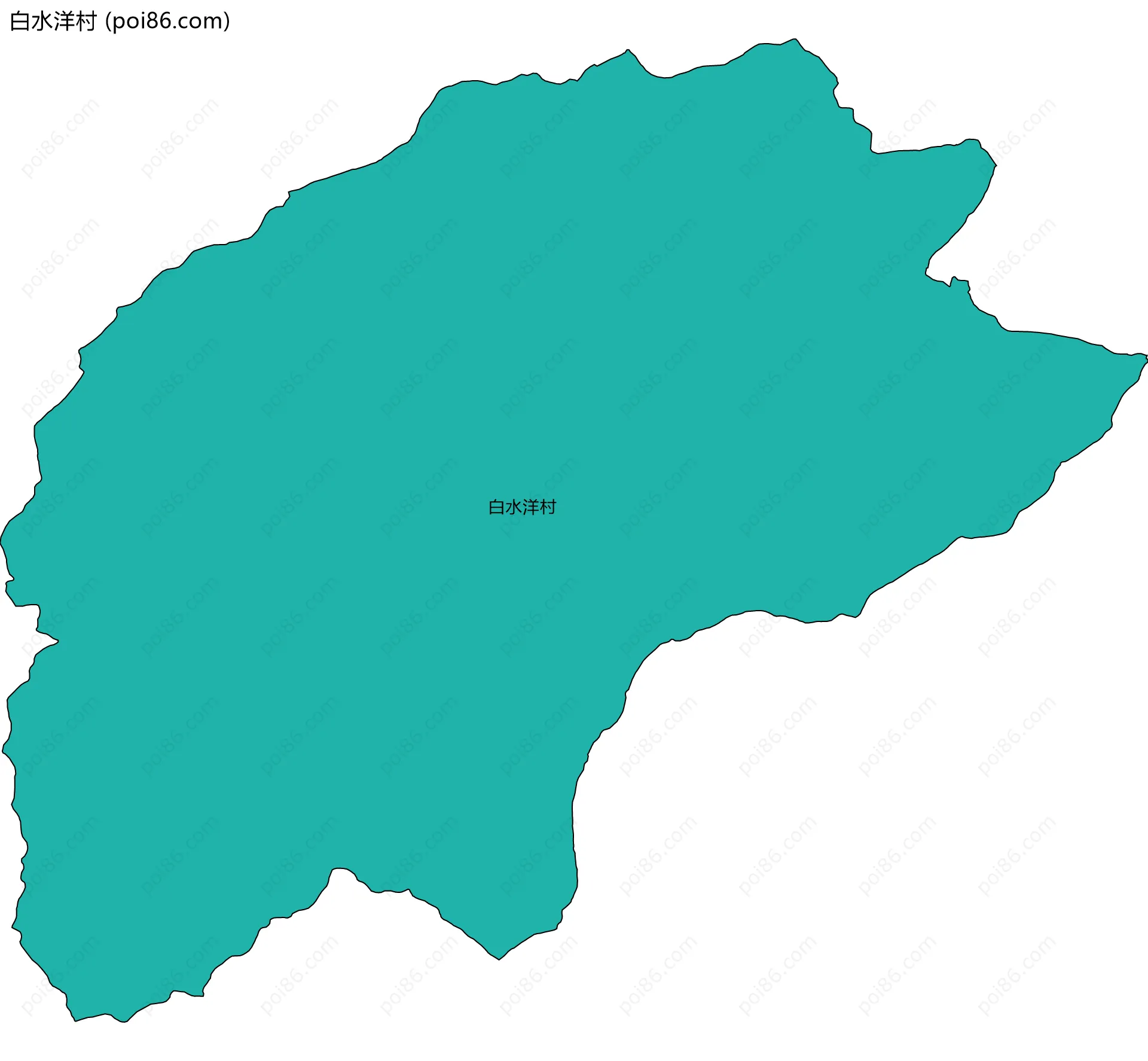 白水洋村边界地图