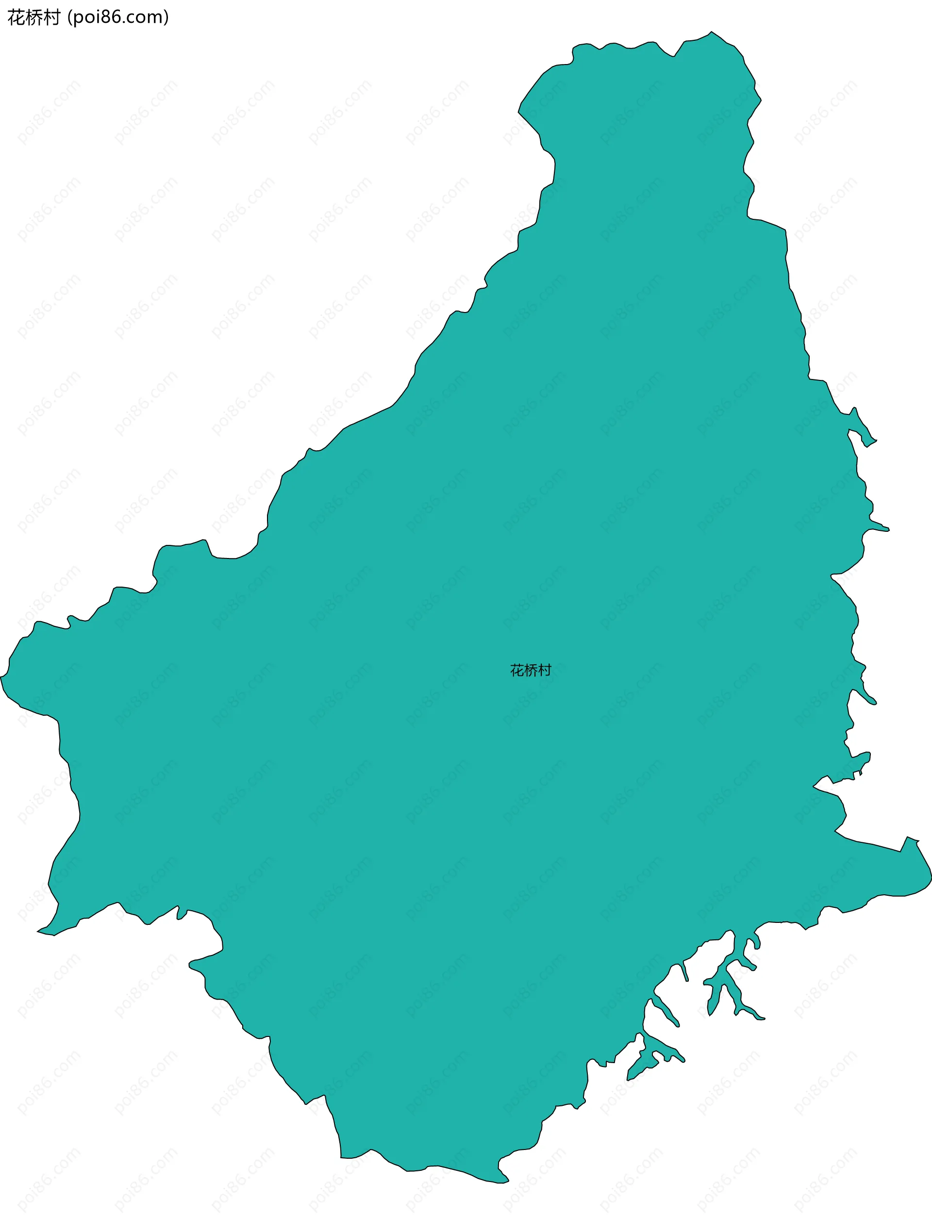 花桥村边界地图