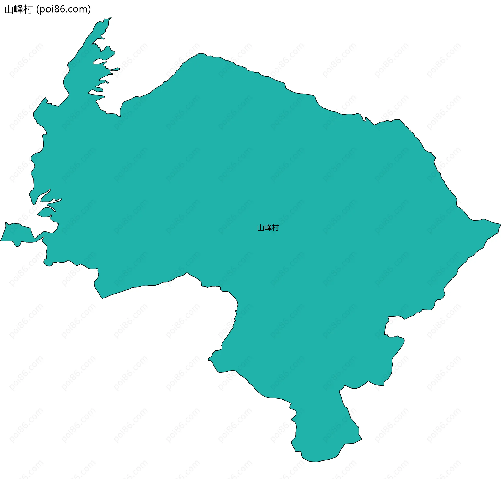山峰村边界地图