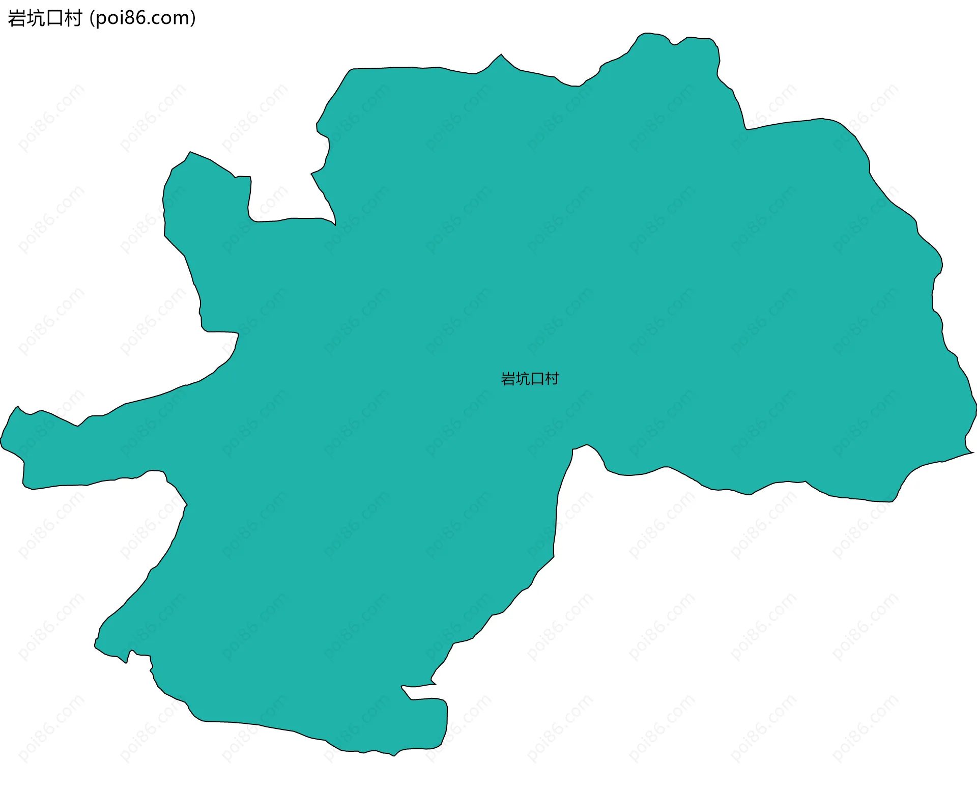 岩坑口村边界地图