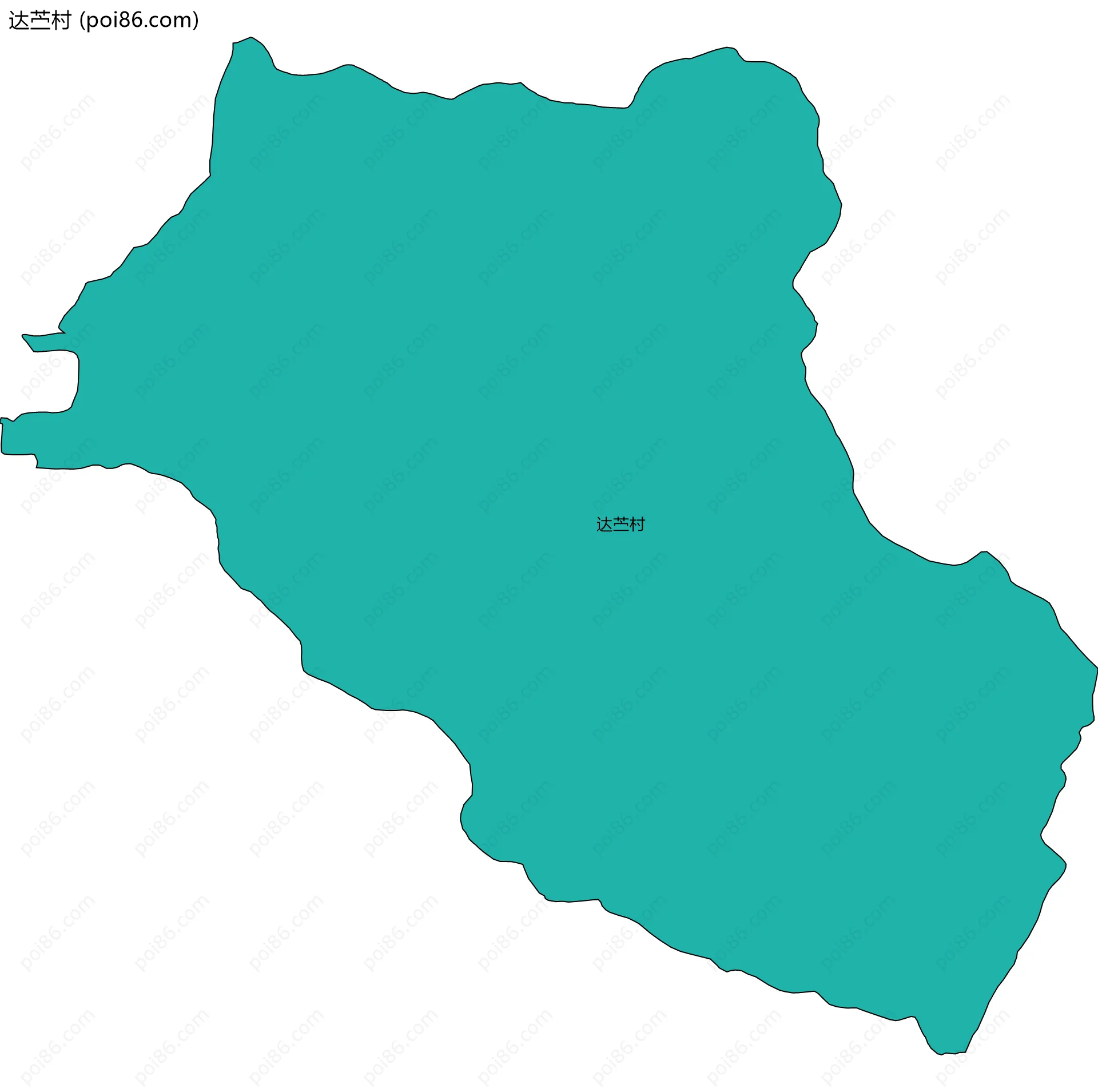达苎村边界地图