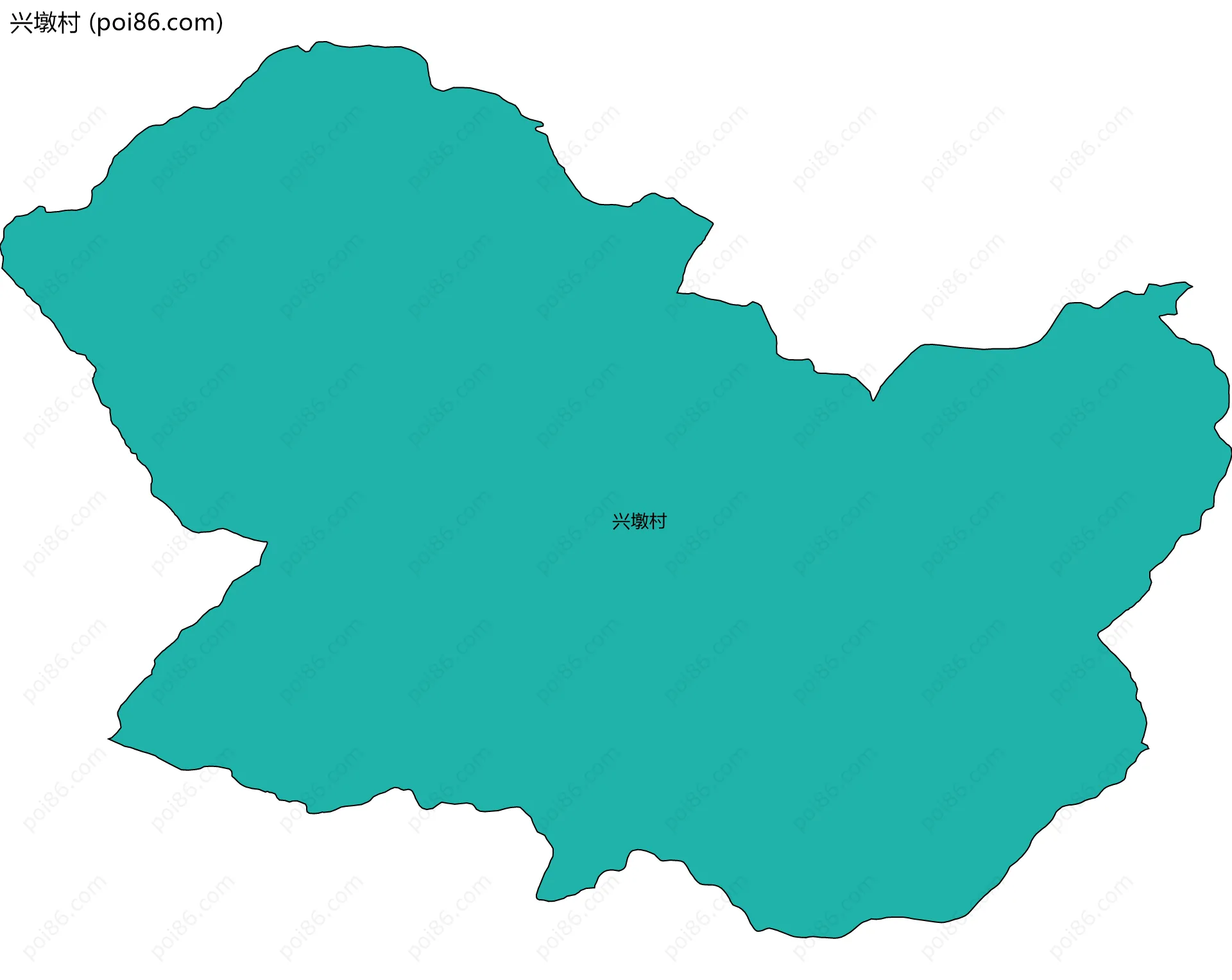 兴墩村边界地图