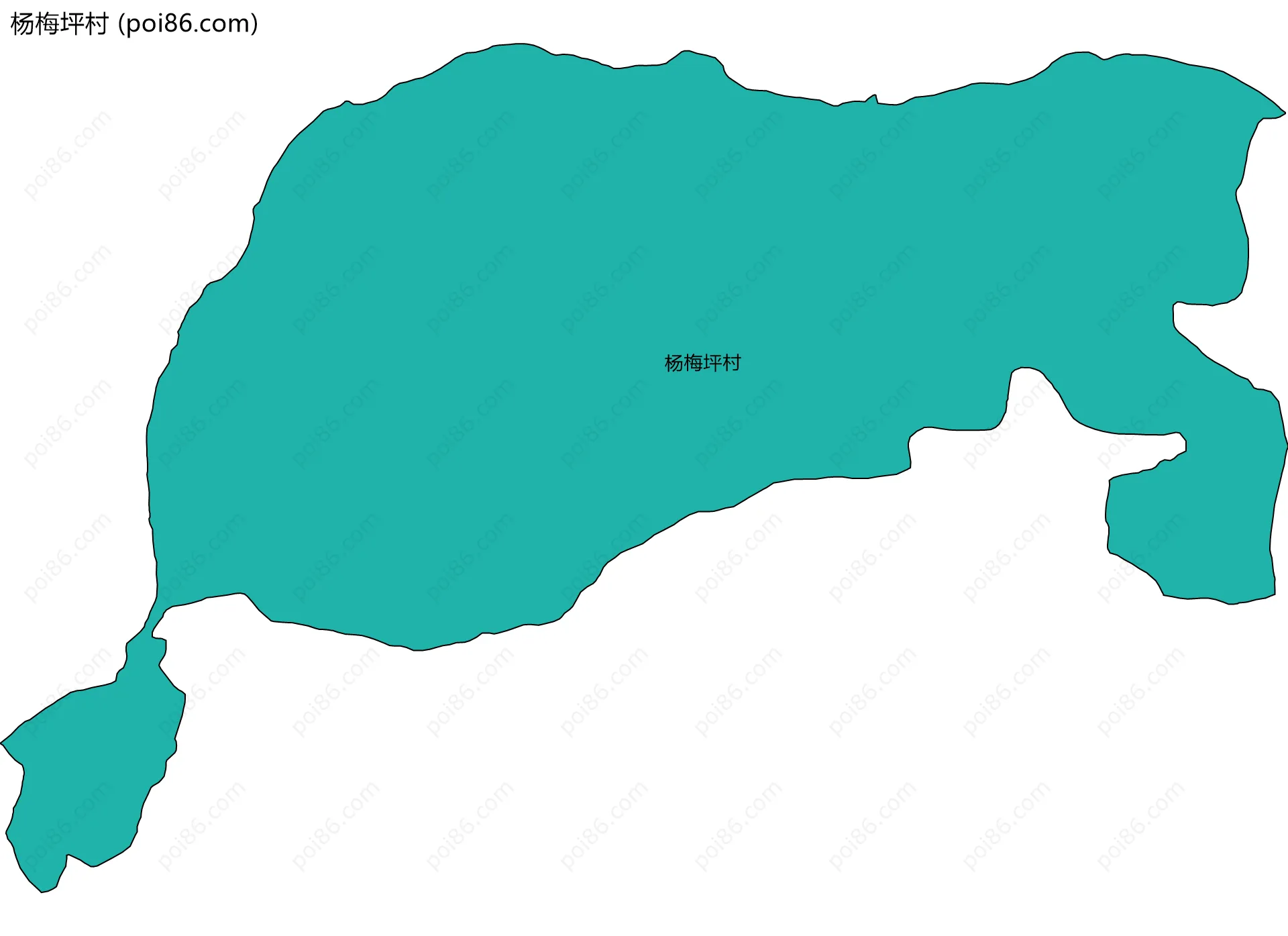 杨梅坪村边界地图