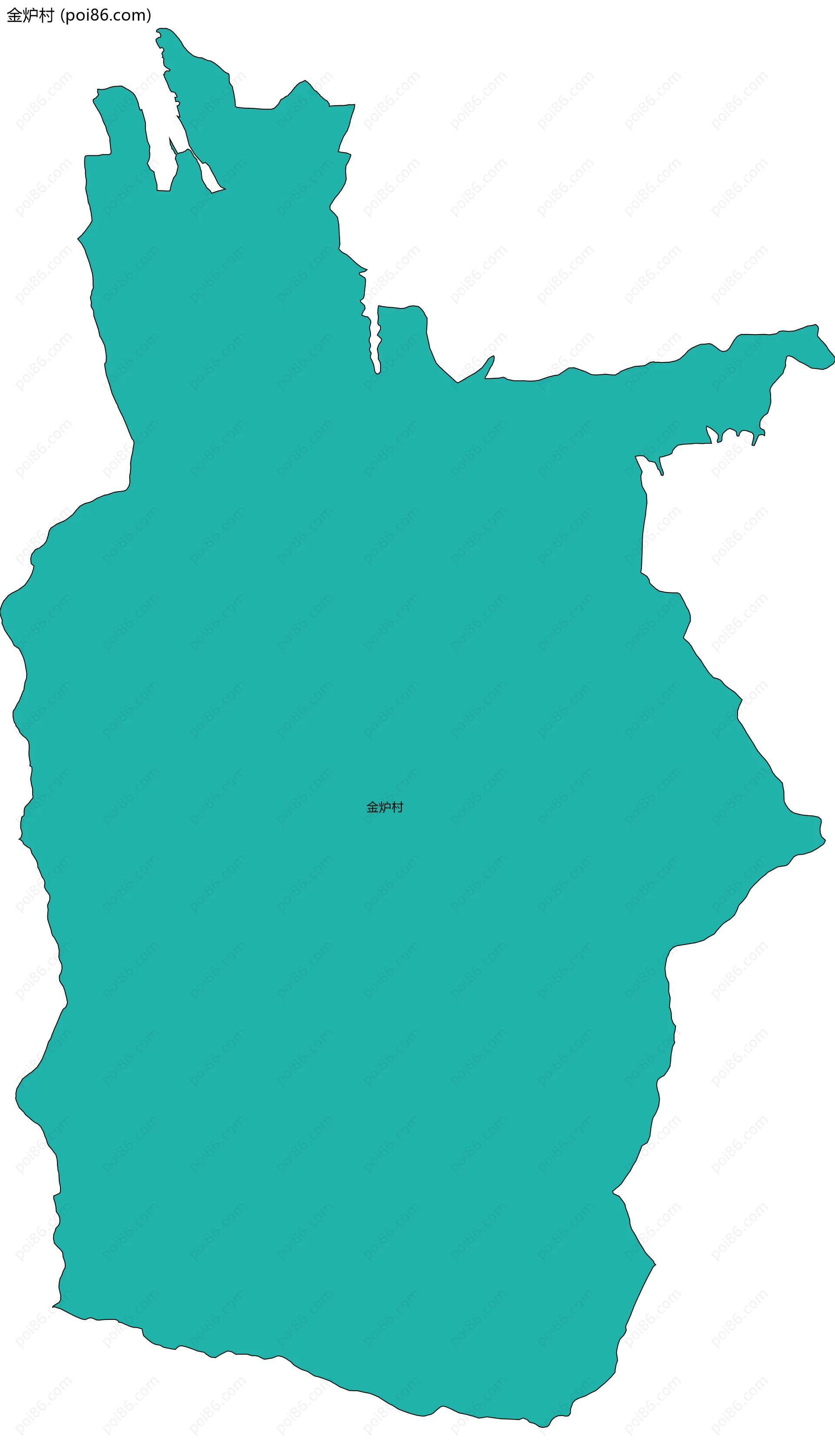 金炉村边界地图