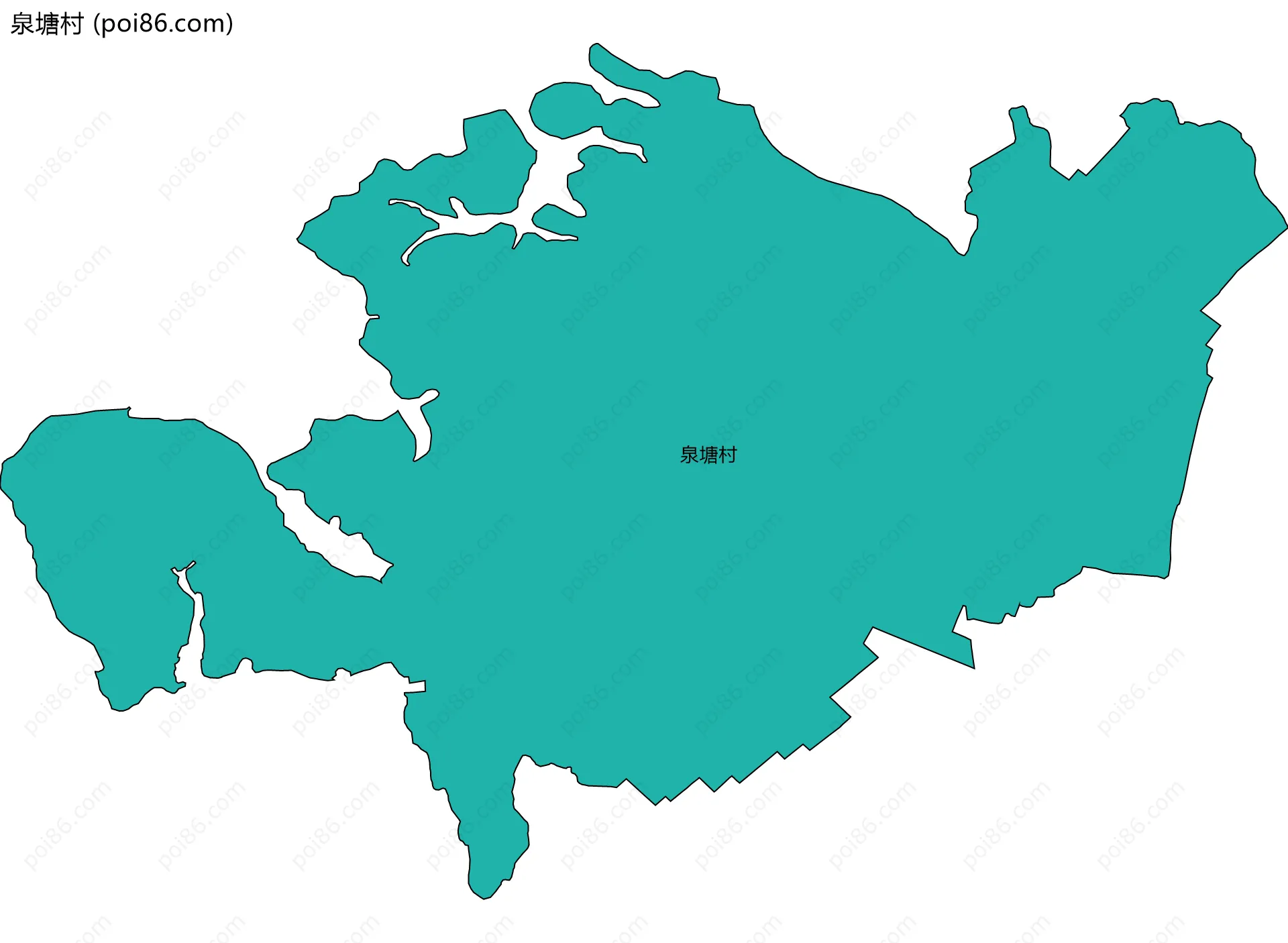 泉塘村边界地图