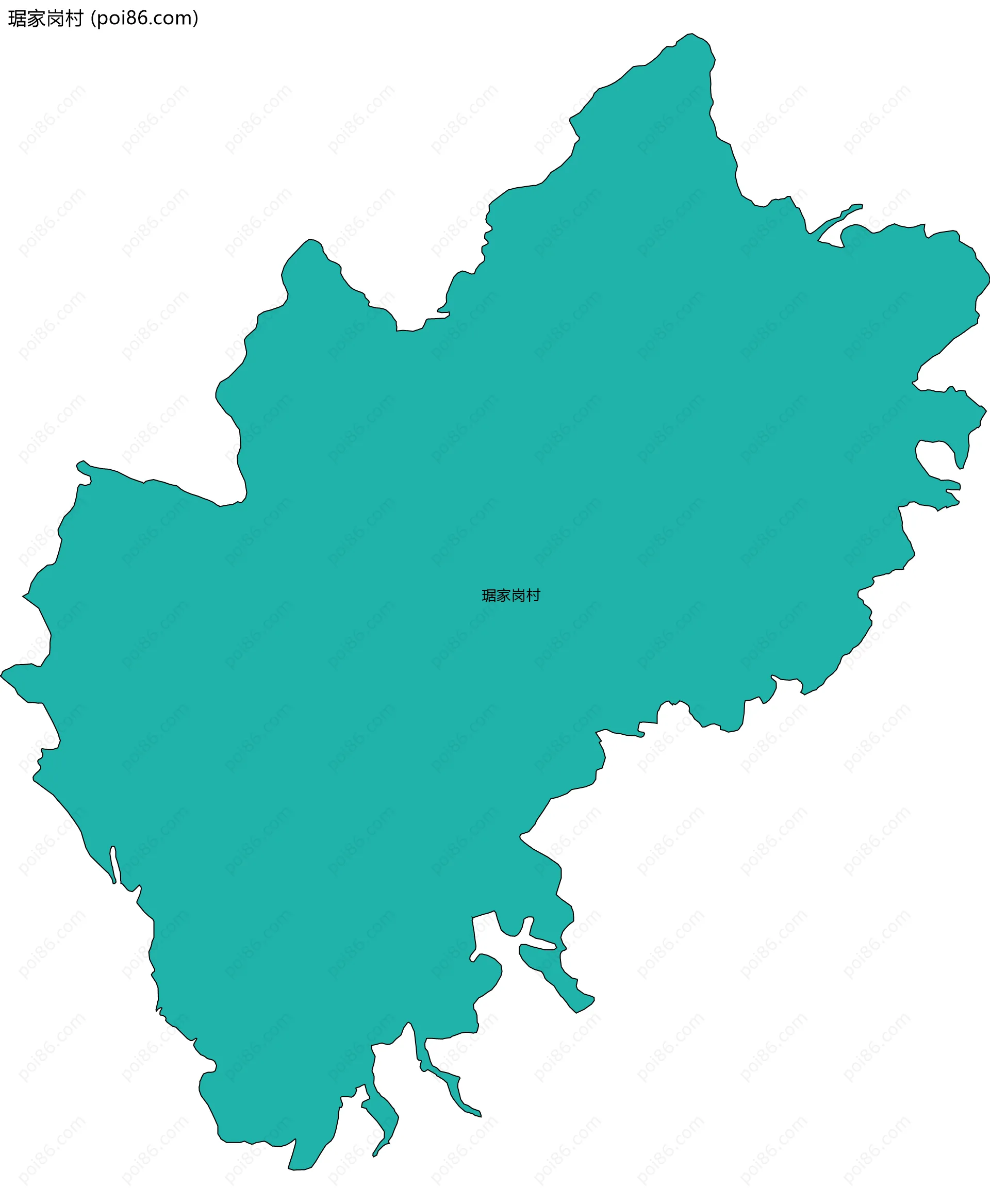 琚家岗村边界地图