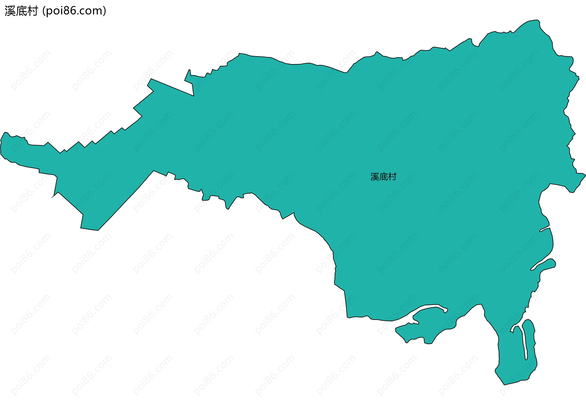溪底村边界地图